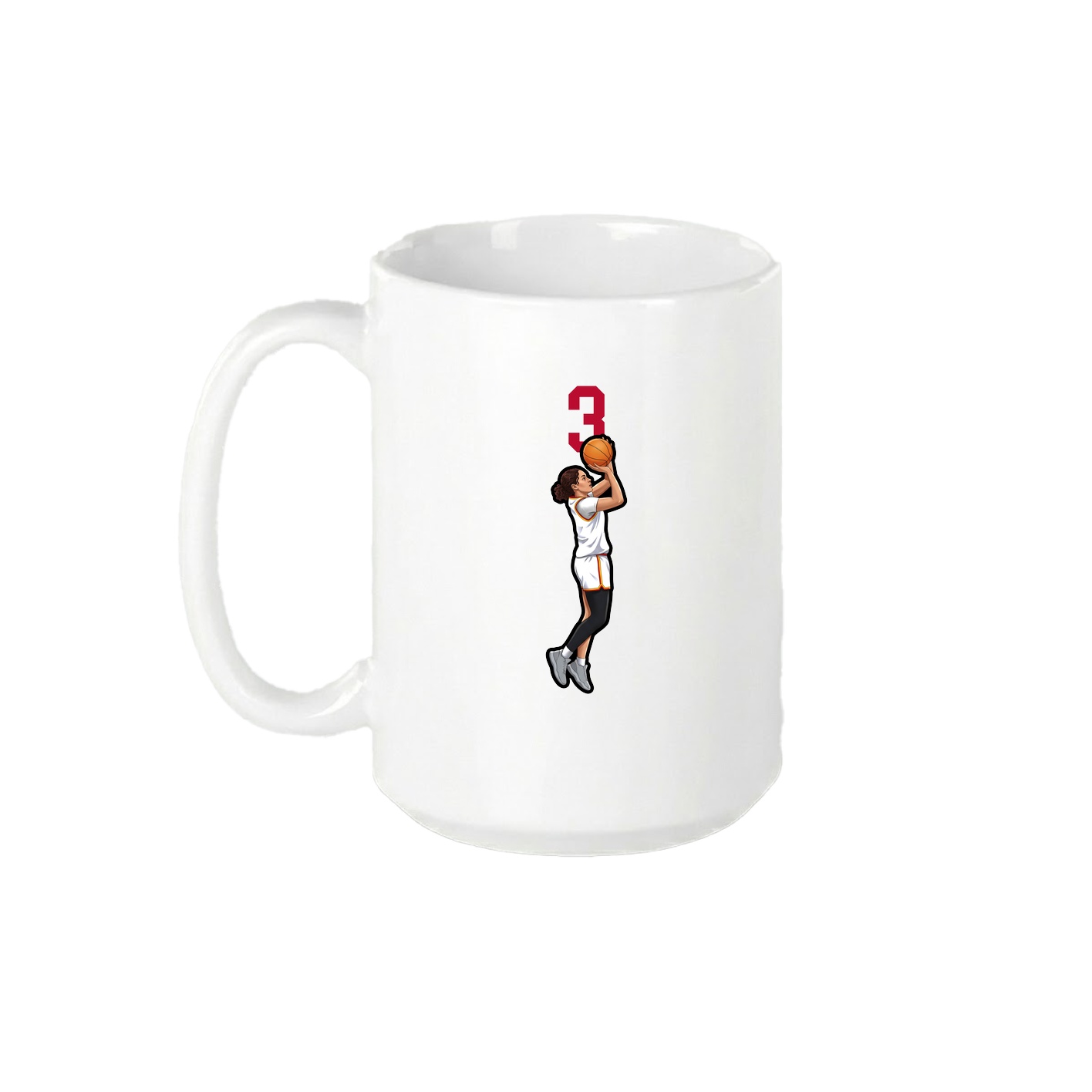 15oz Coffee Mug — Number Top in White
