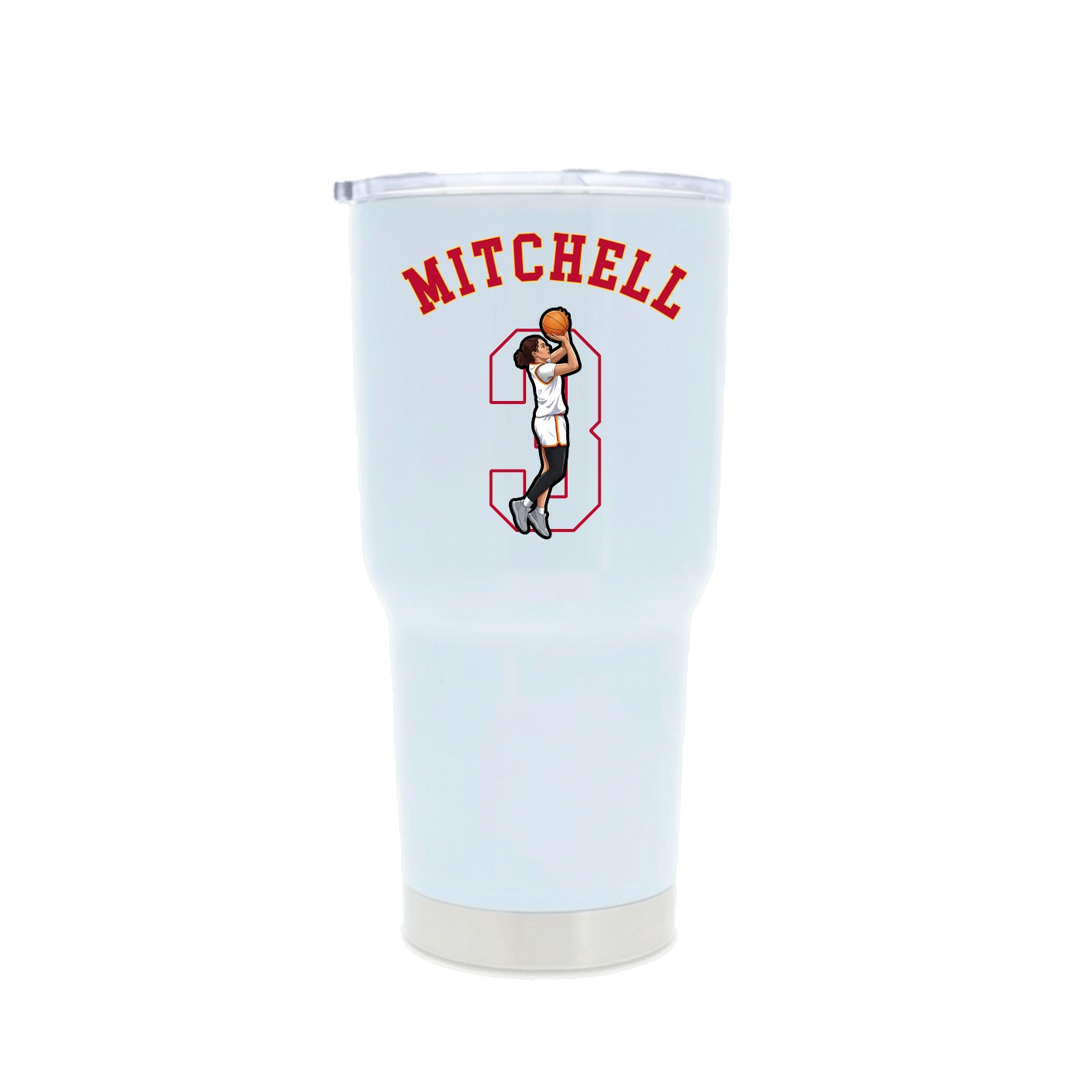 30oz Stainless Steel Tumbler — Shirsey Arch in White