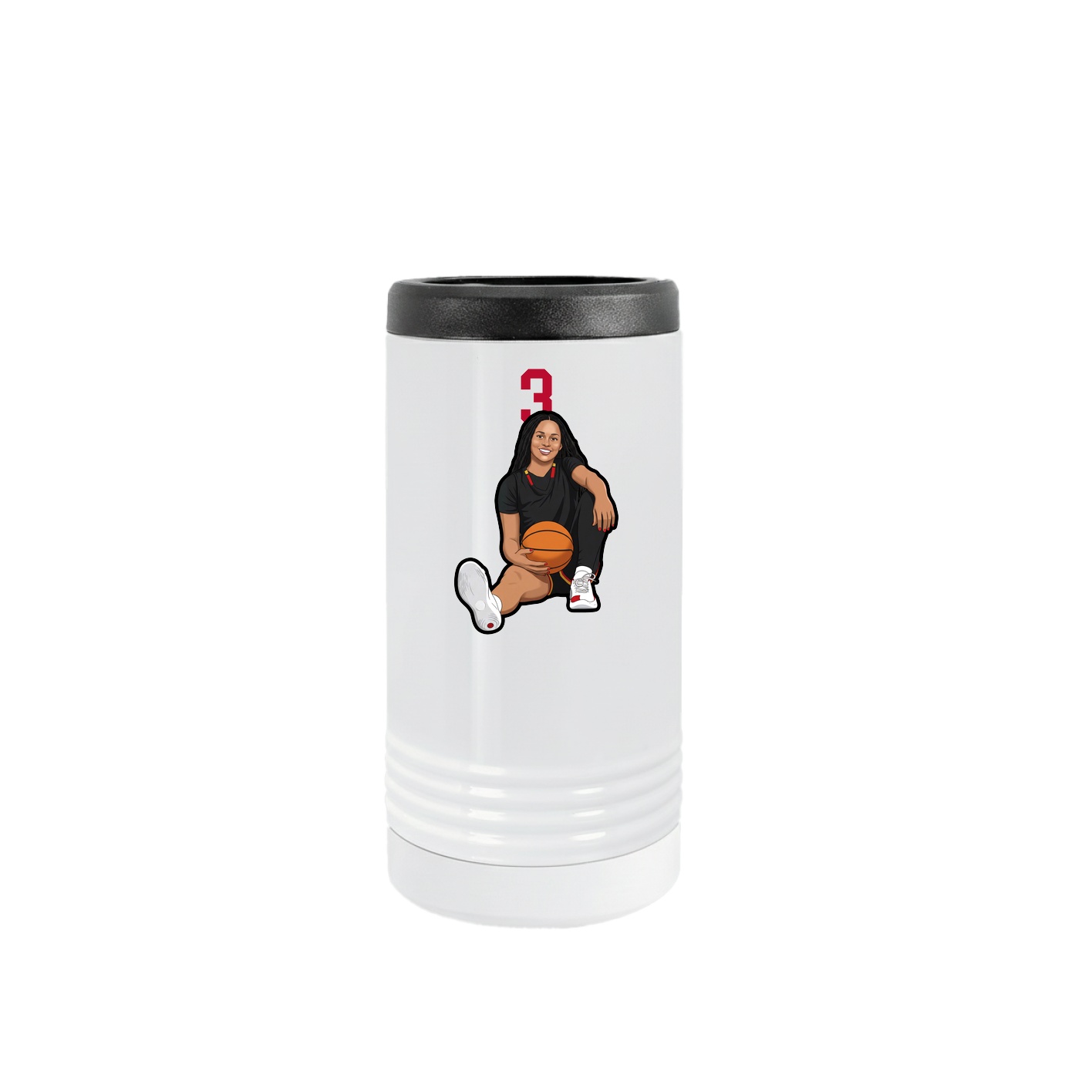 Slim Beverage Holder — Number Top in White