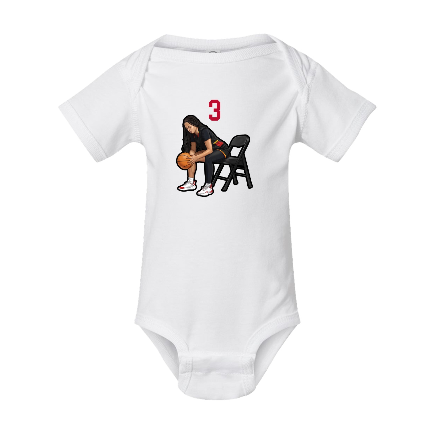 Baby Onesie — Number Top in White