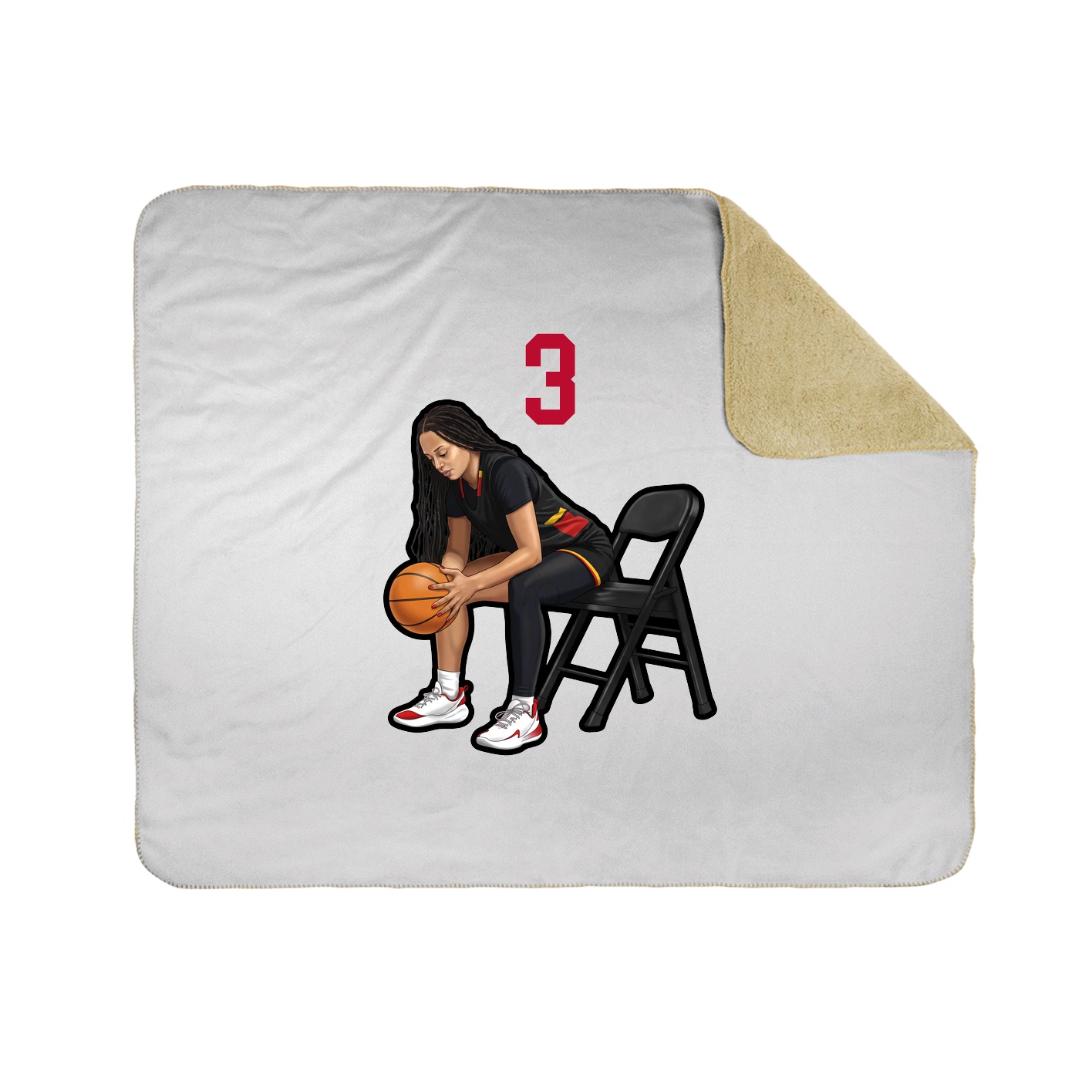 Throw Blanket — Number Top in White