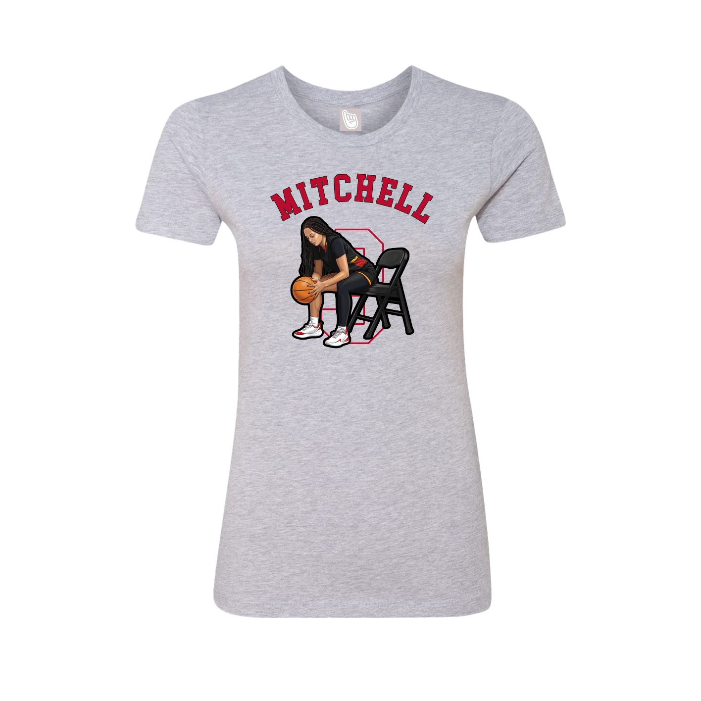 Fitted Women's Tee — Shirsey Arch in Grey