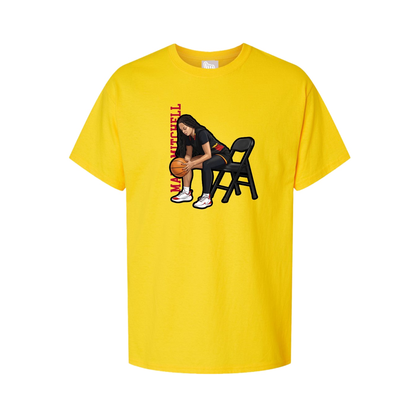 Youth Tee — Name Vertical in Gold