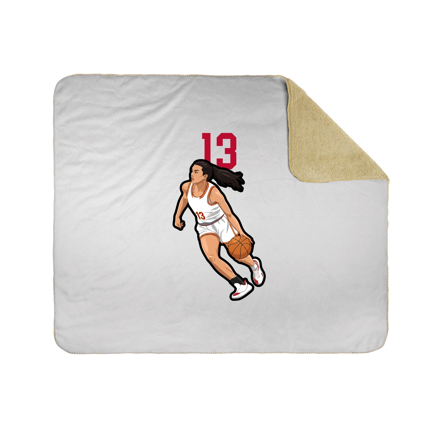 Throw Blanket — Number Top in White