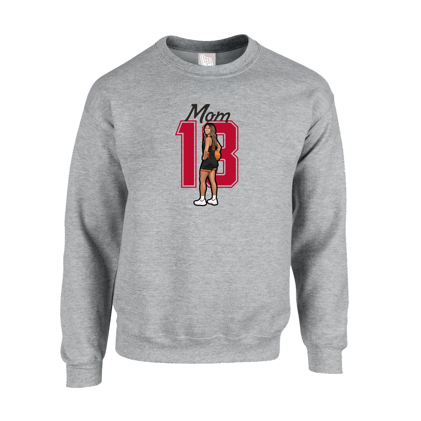Fleece Crew — Mothers Day Shirsey in Grey