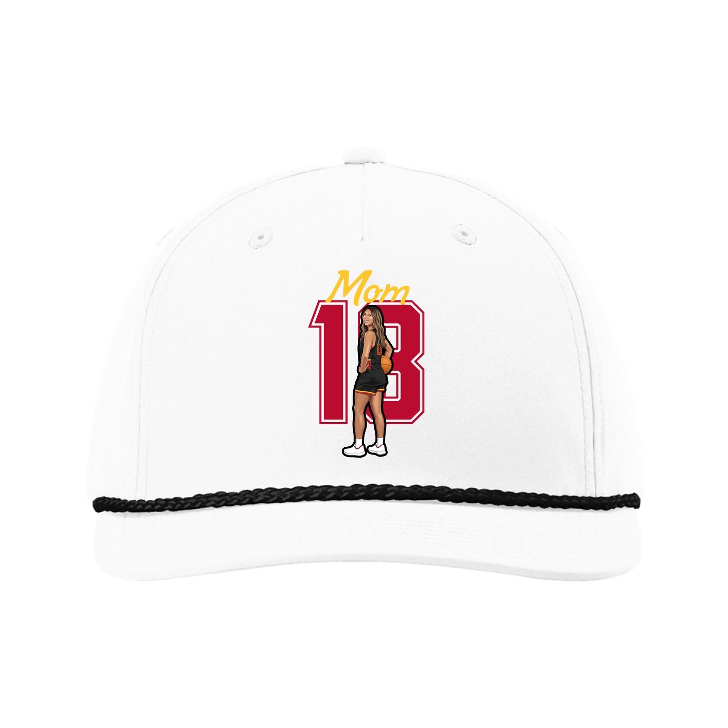 Five-Panel Classic Rope Cap — Mothers Day Shirsey in White