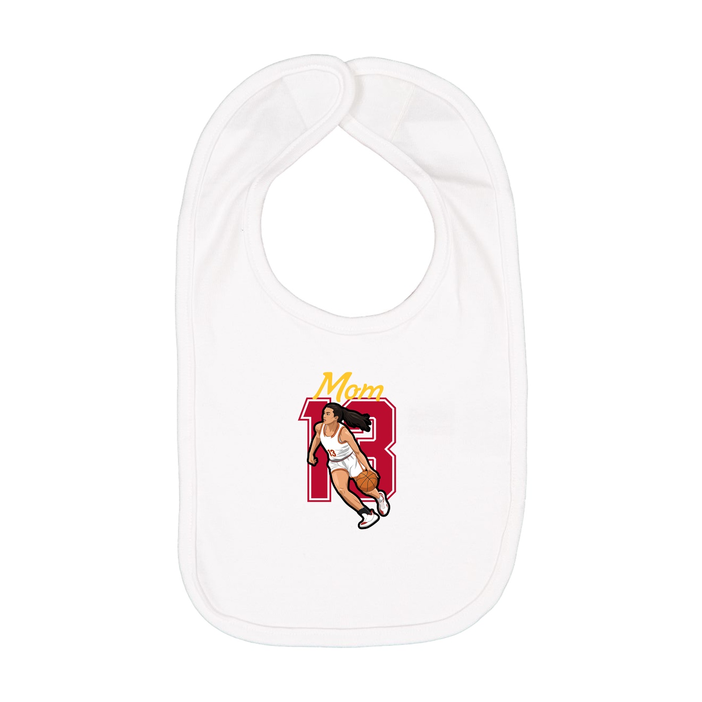 Infant Bib — Mothers Day Shirsey in White