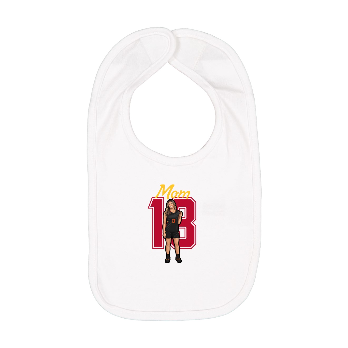 Infant Bib — Mothers Day Shirsey in White