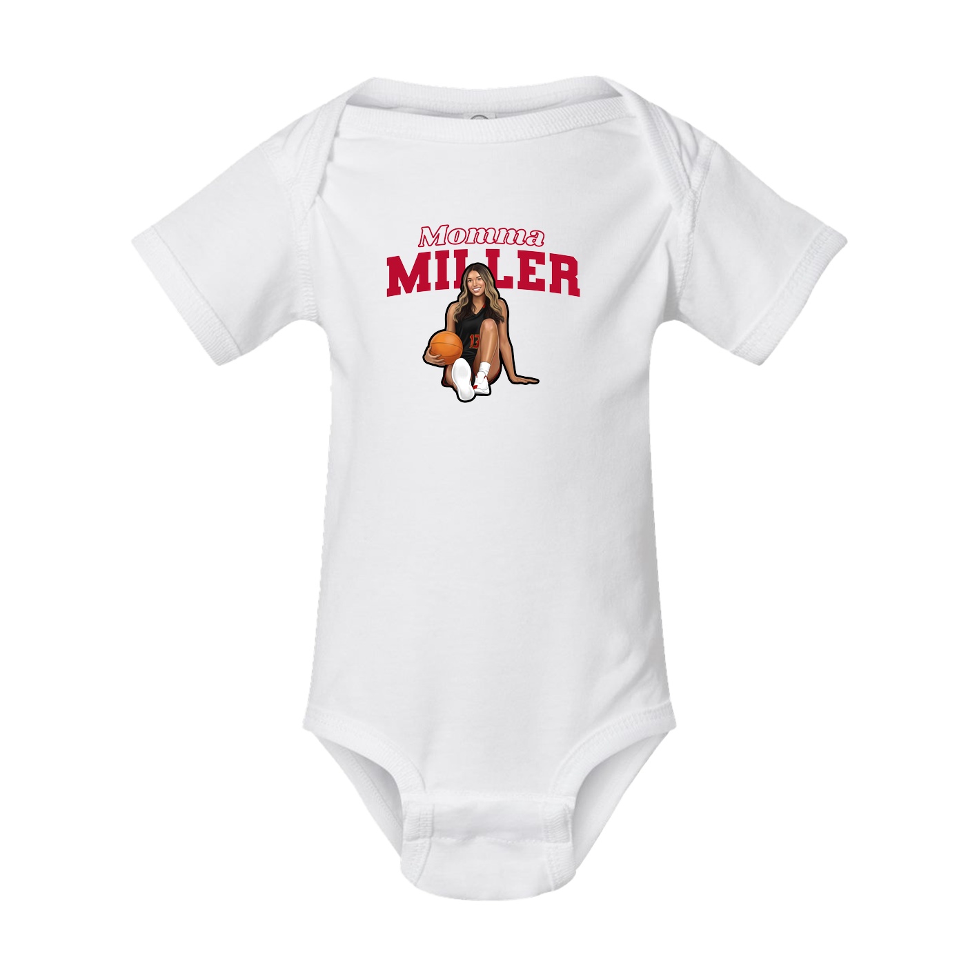 Baby Onesie — Mothers Day Block in White