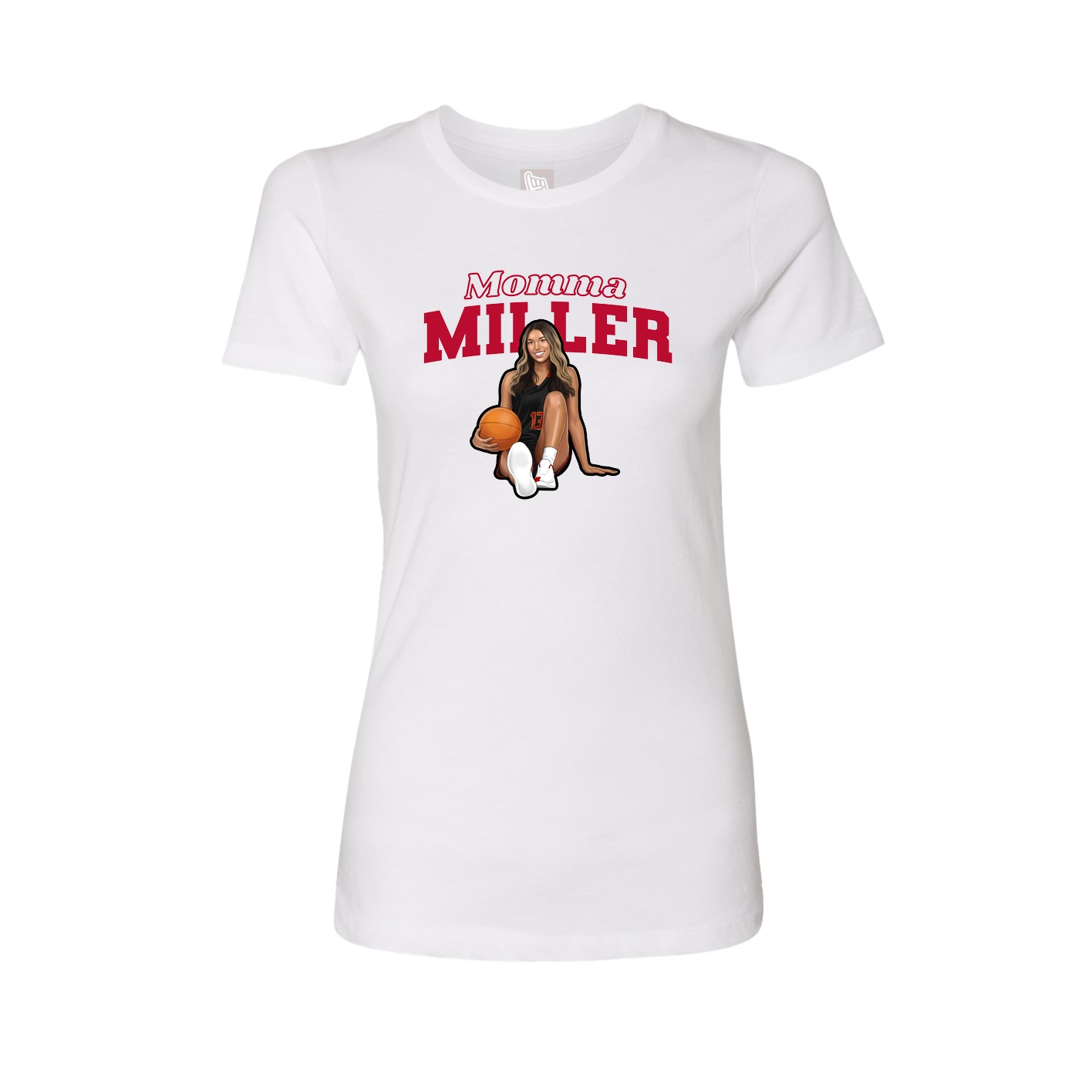 Womens Tee — Mothers Day Block in White