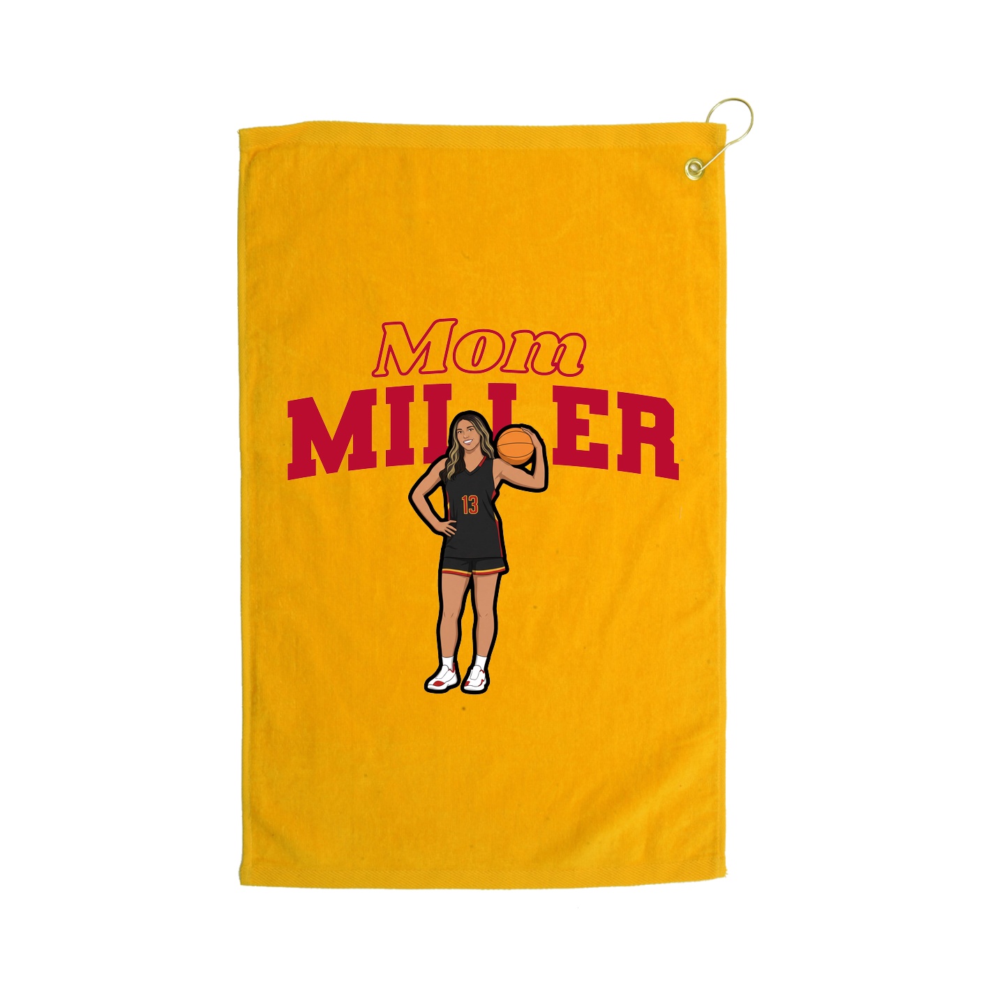 Golf Towel — Mothers Day Block in Gold