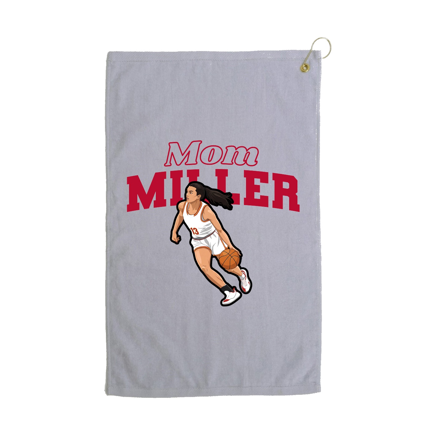 Golf Towel — Mothers Day Block in Grey