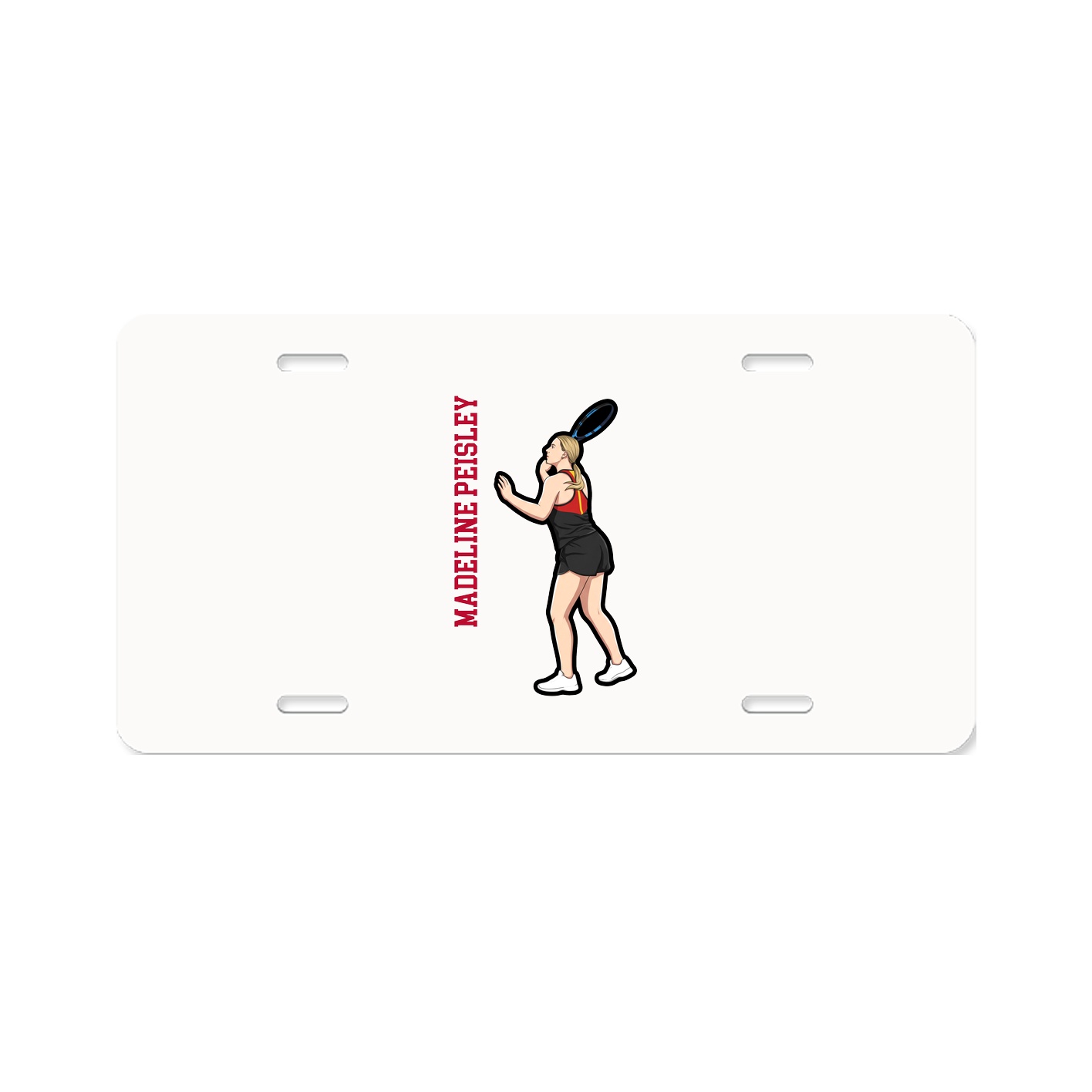 License Plate — Name Vertical in Classic