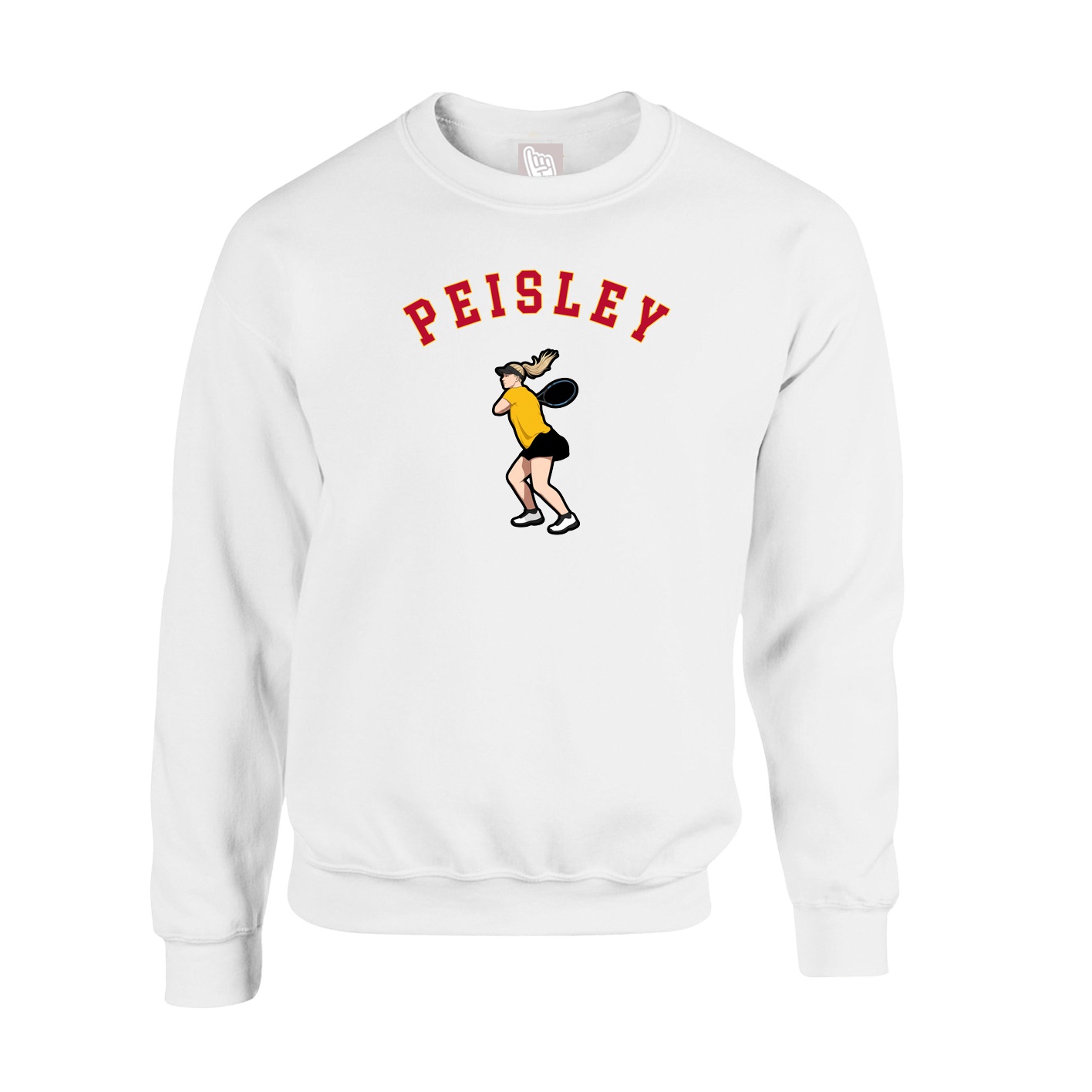 Fleece Crew — Shirsey Arch in White