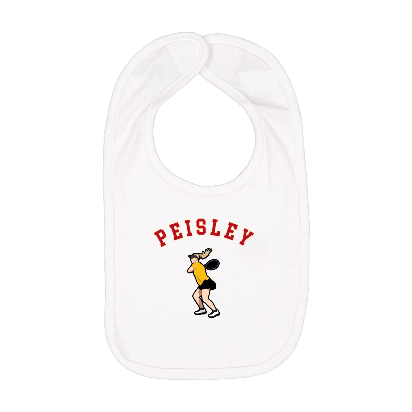 Infant Bib — Shirsey Arch in White