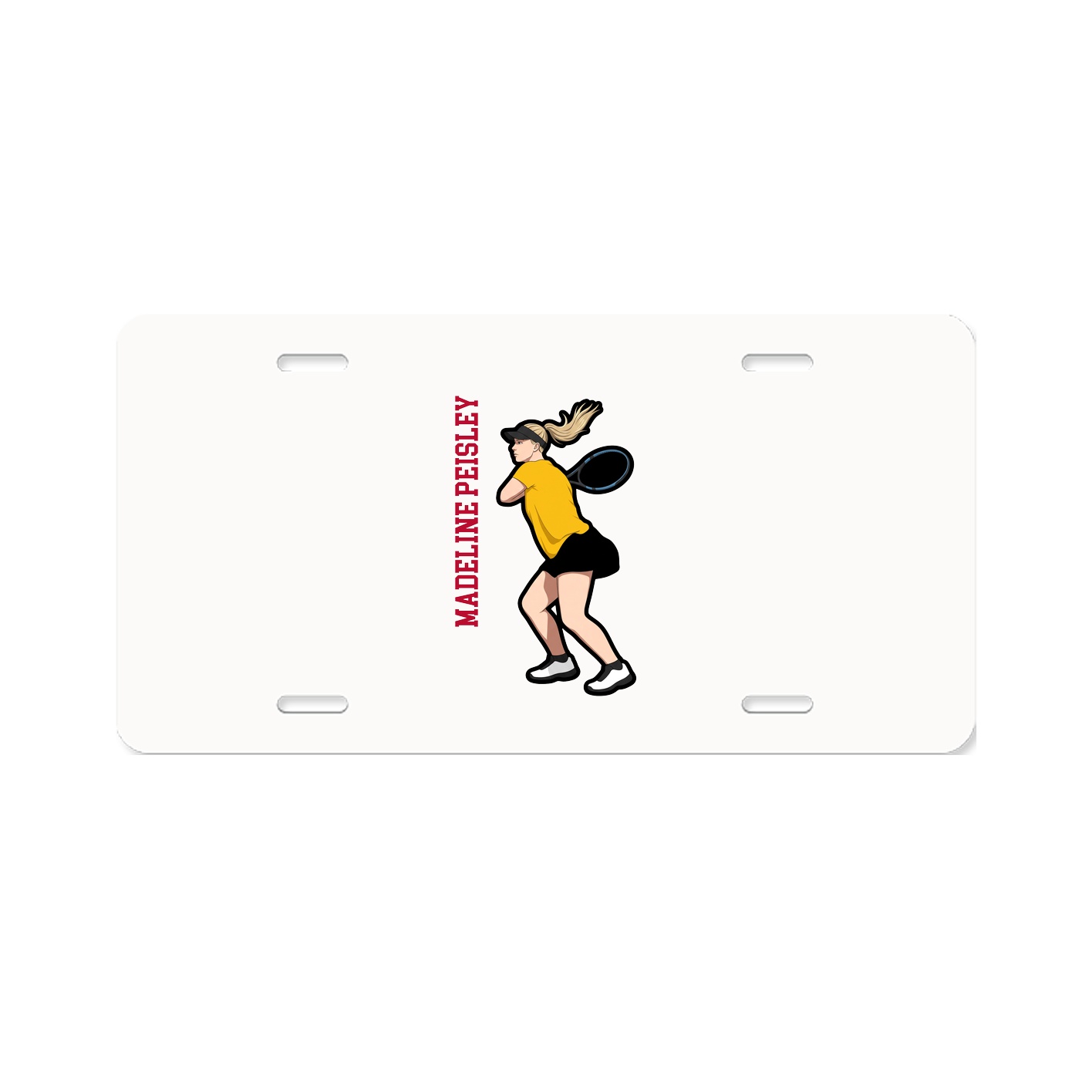 License Plate — Name Vertical in Classic