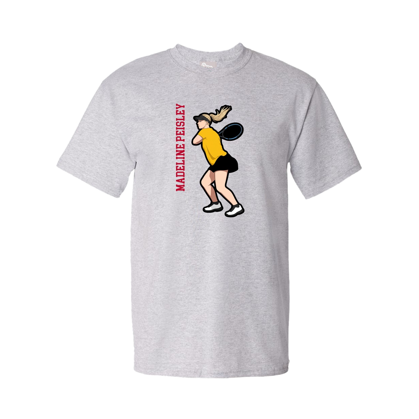 Tee — Name Vertical in Grey