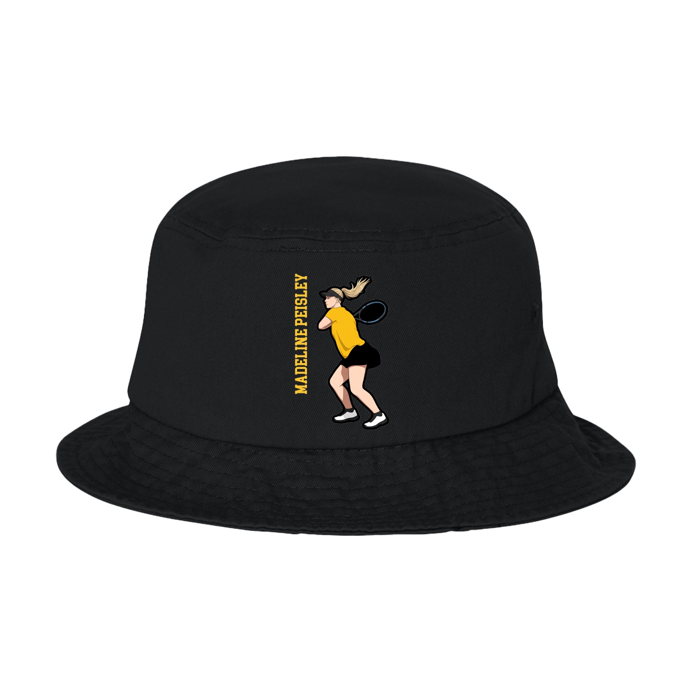 Bucket Cap — Name Vertical in Black