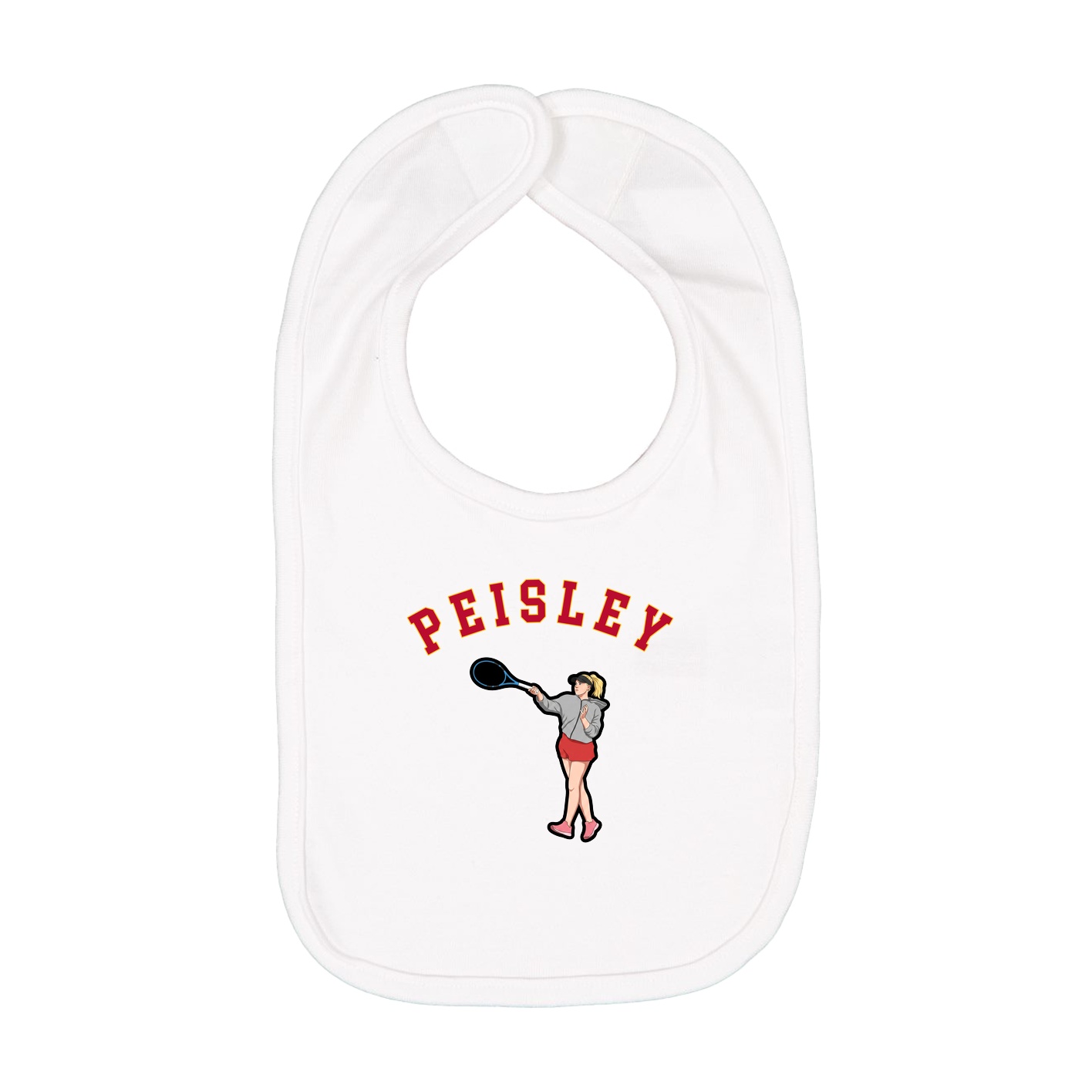 Infant Bib — Shirsey Arch in White