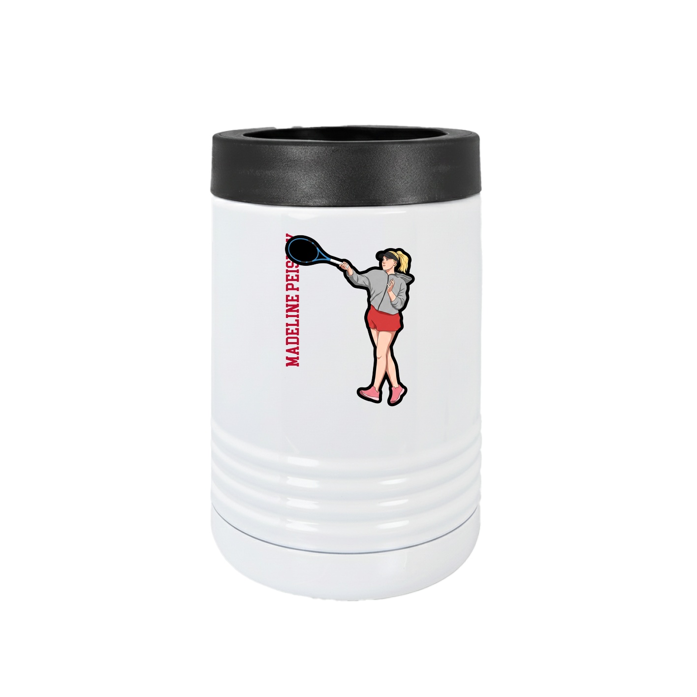 Beverage Holder — Name Vertical in White