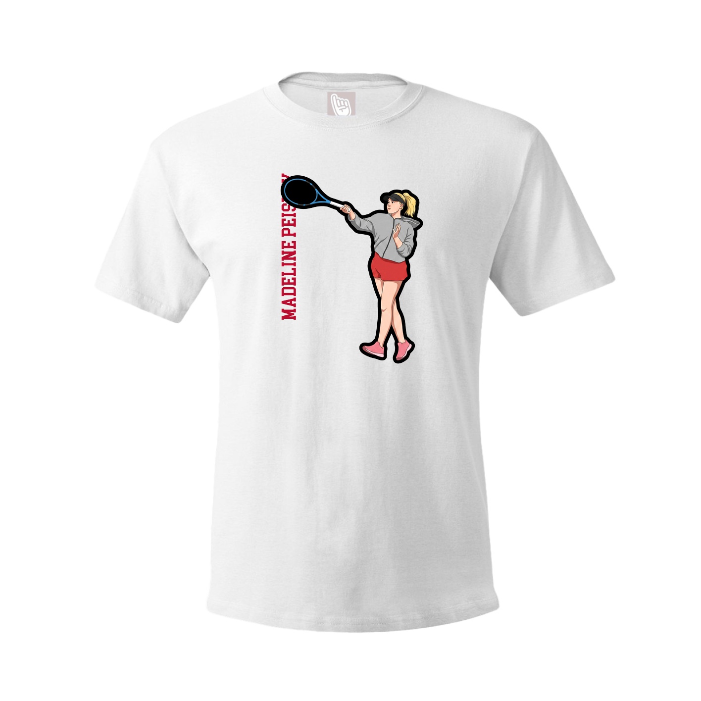 Tee — Name Vertical in White