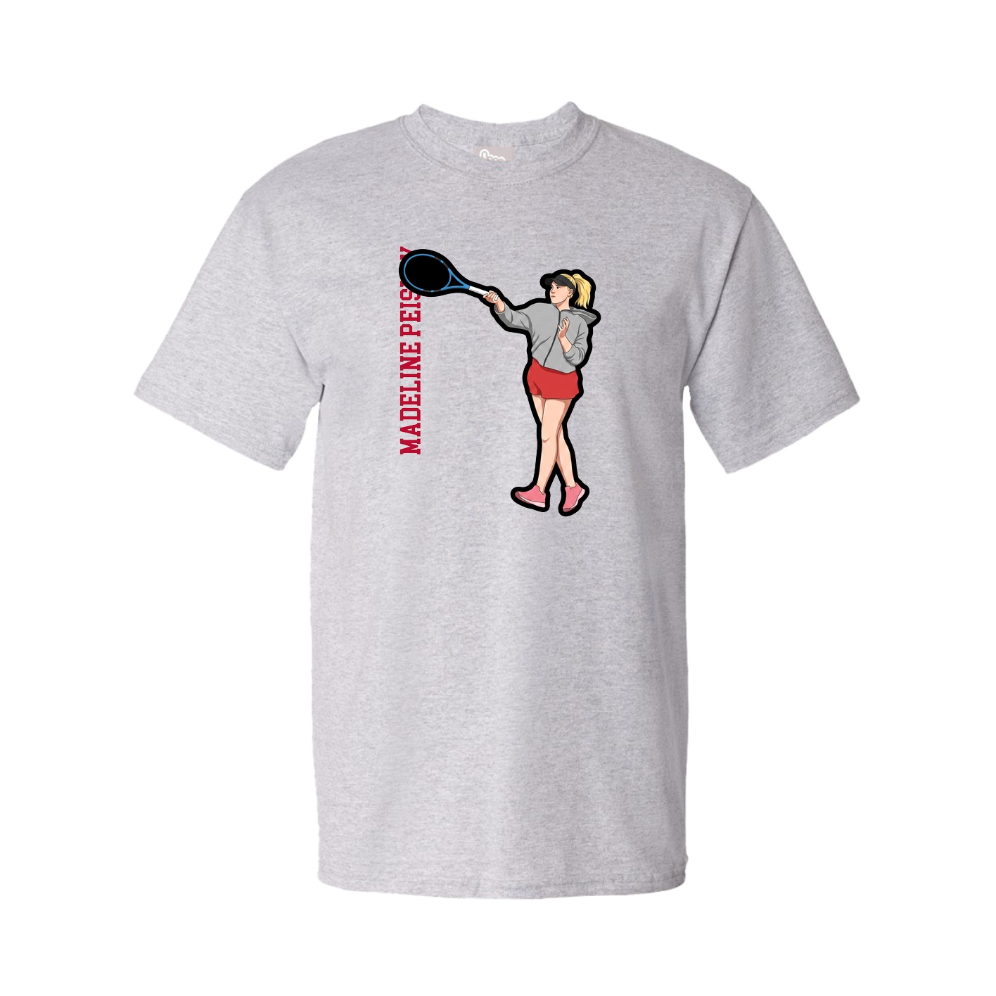 Youth Tee — Name Vertical in Grey