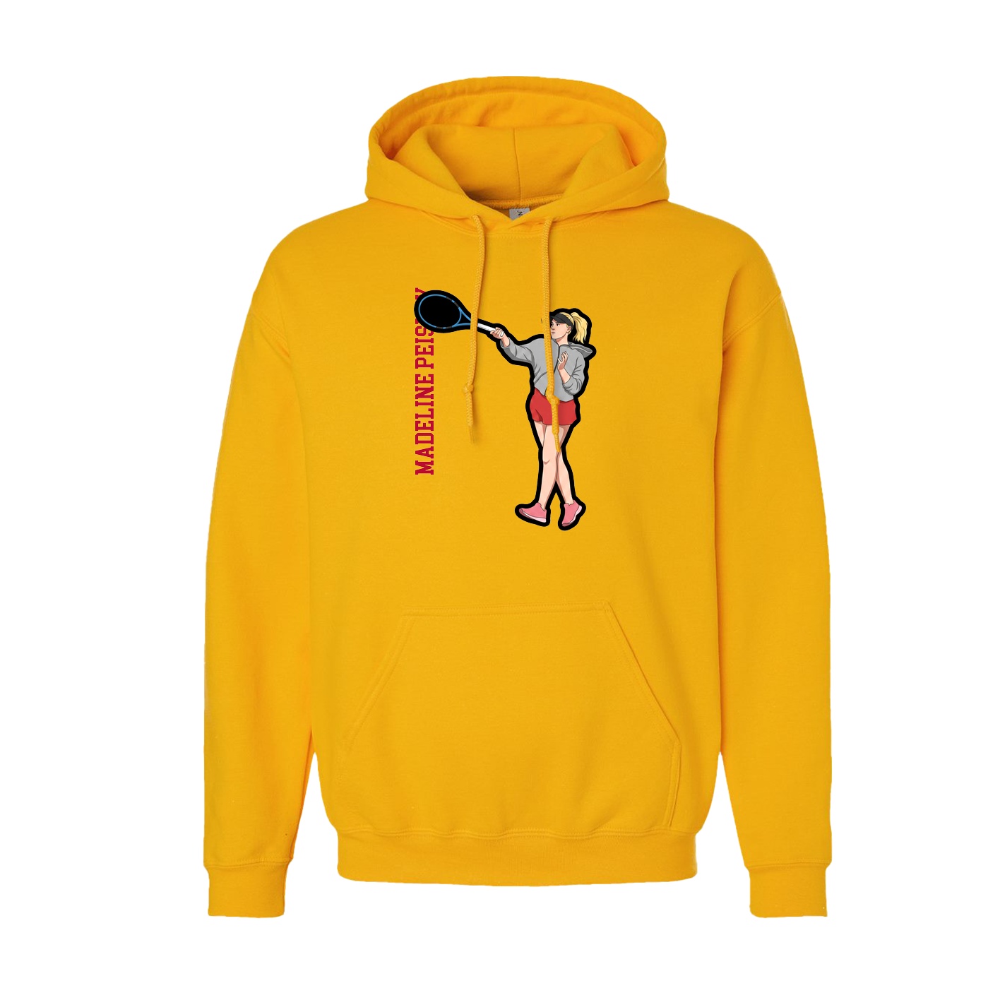 Hoodie — Name Vertical in Gold