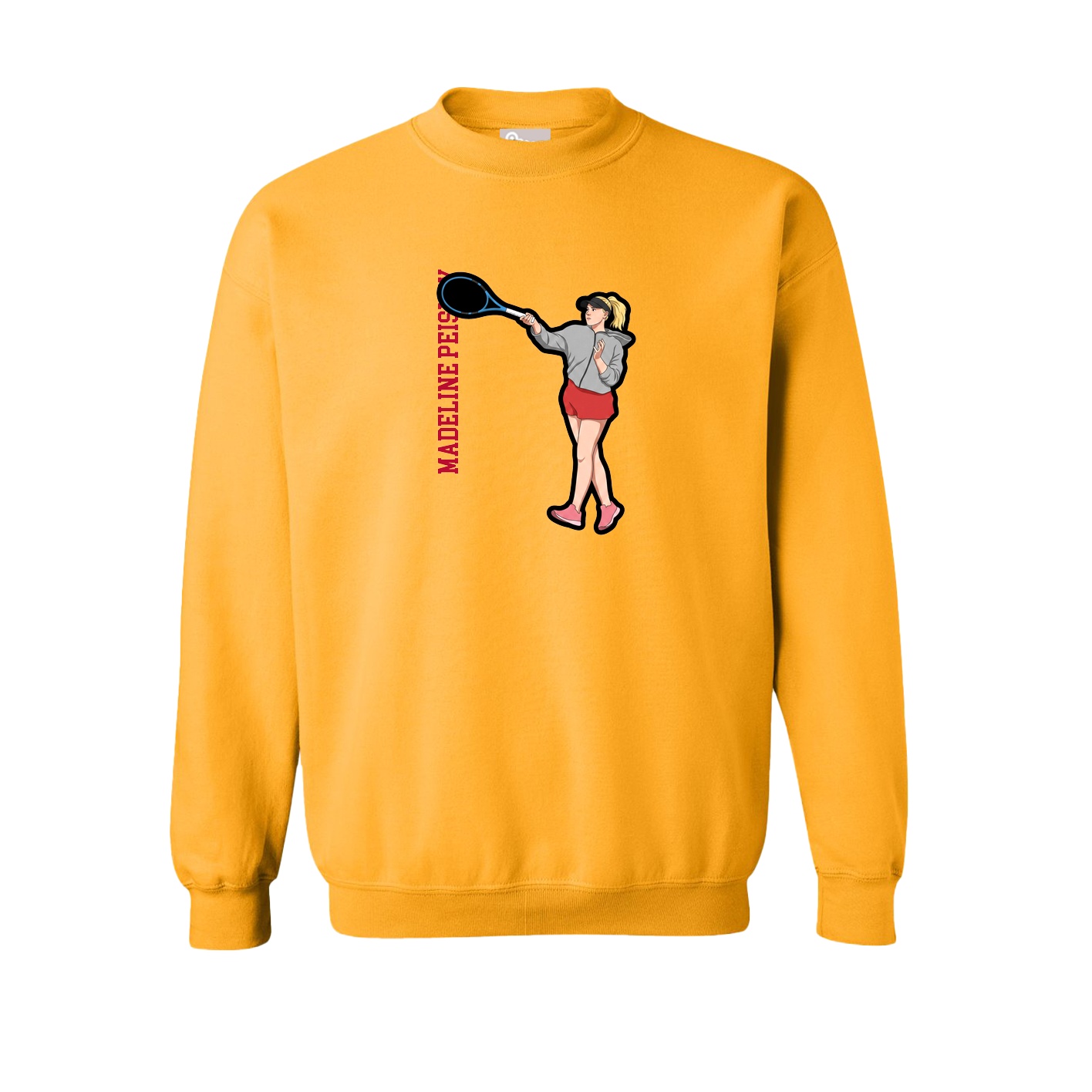 Fleece Crew — Name Vertical in Gold