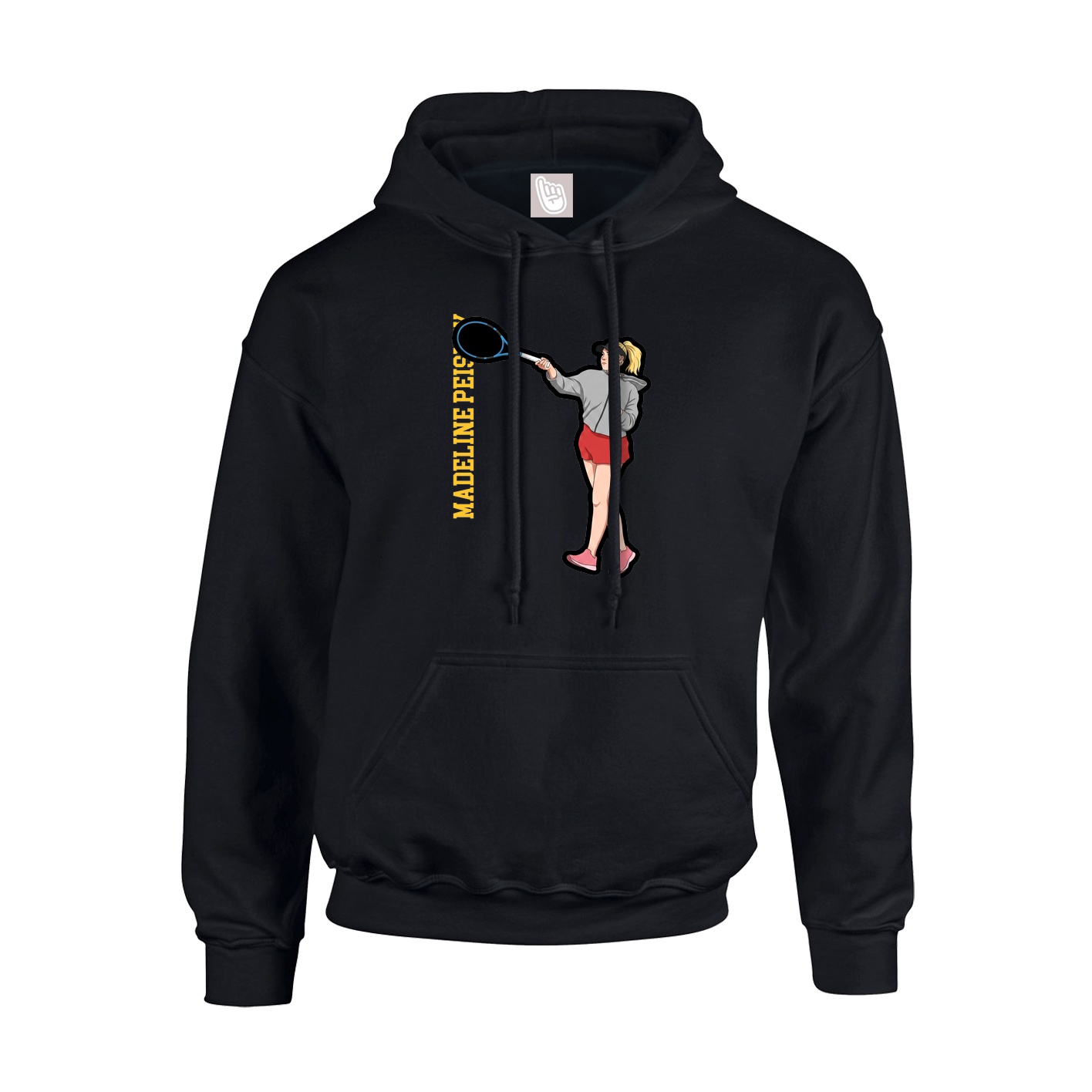 Youth Hoodie — Name Vertical in Black