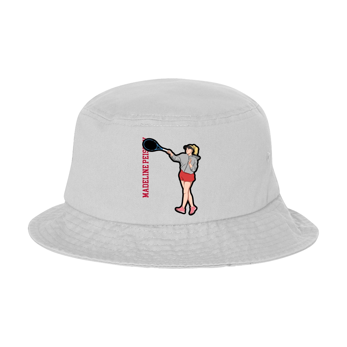 Bucket Cap — Name Vertical in White