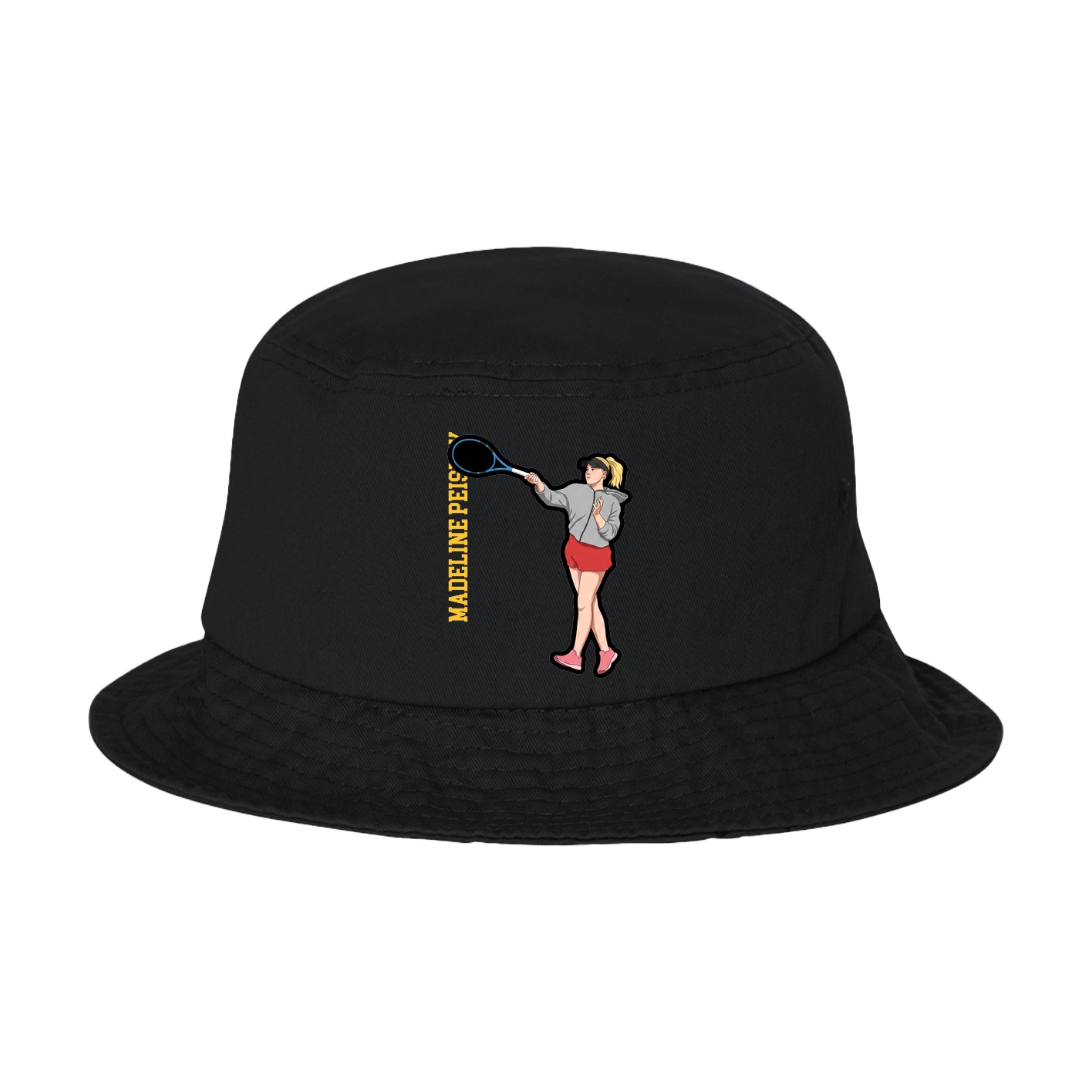 Bucket Cap — Name Vertical in Black