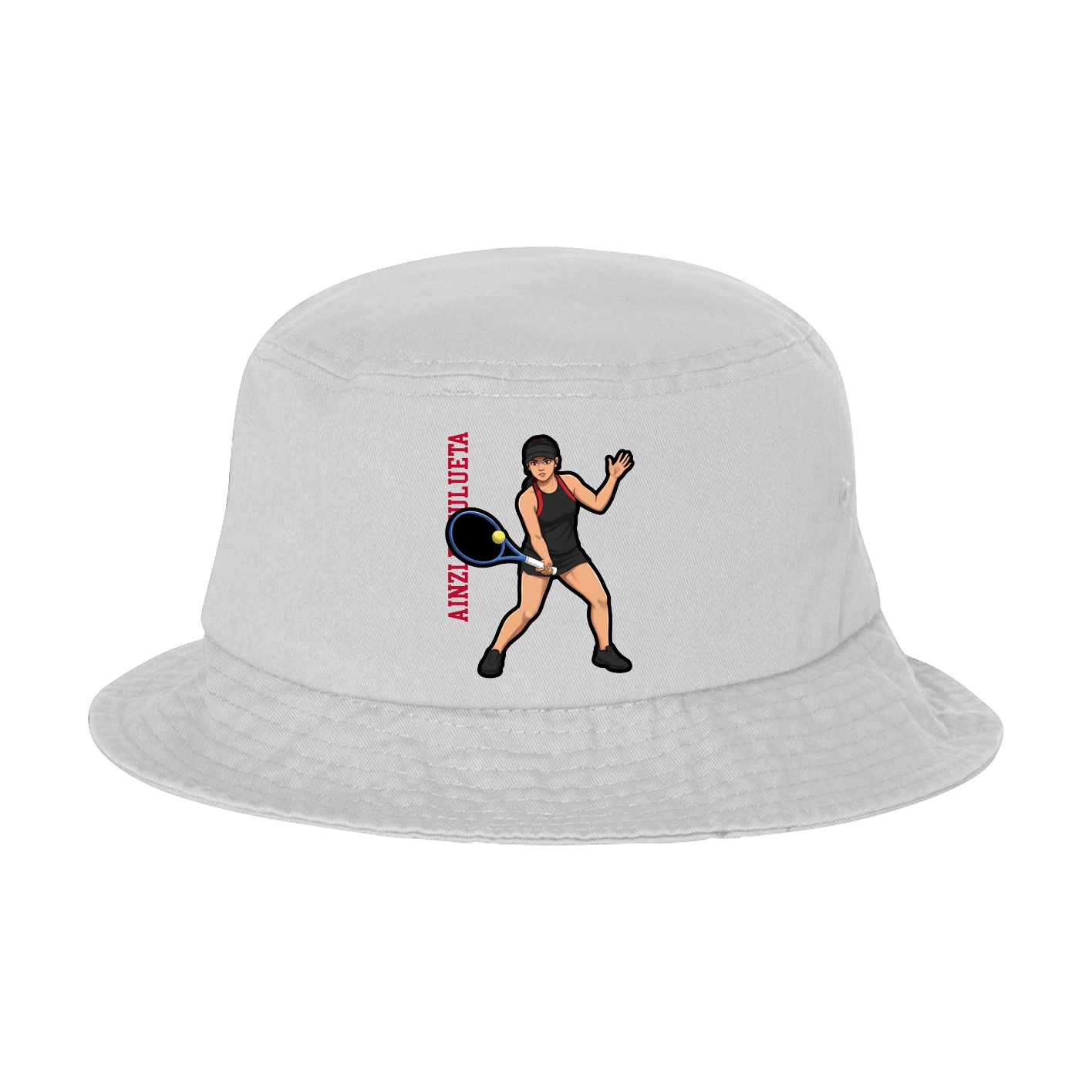 Bucket Cap — Name Vertical in White