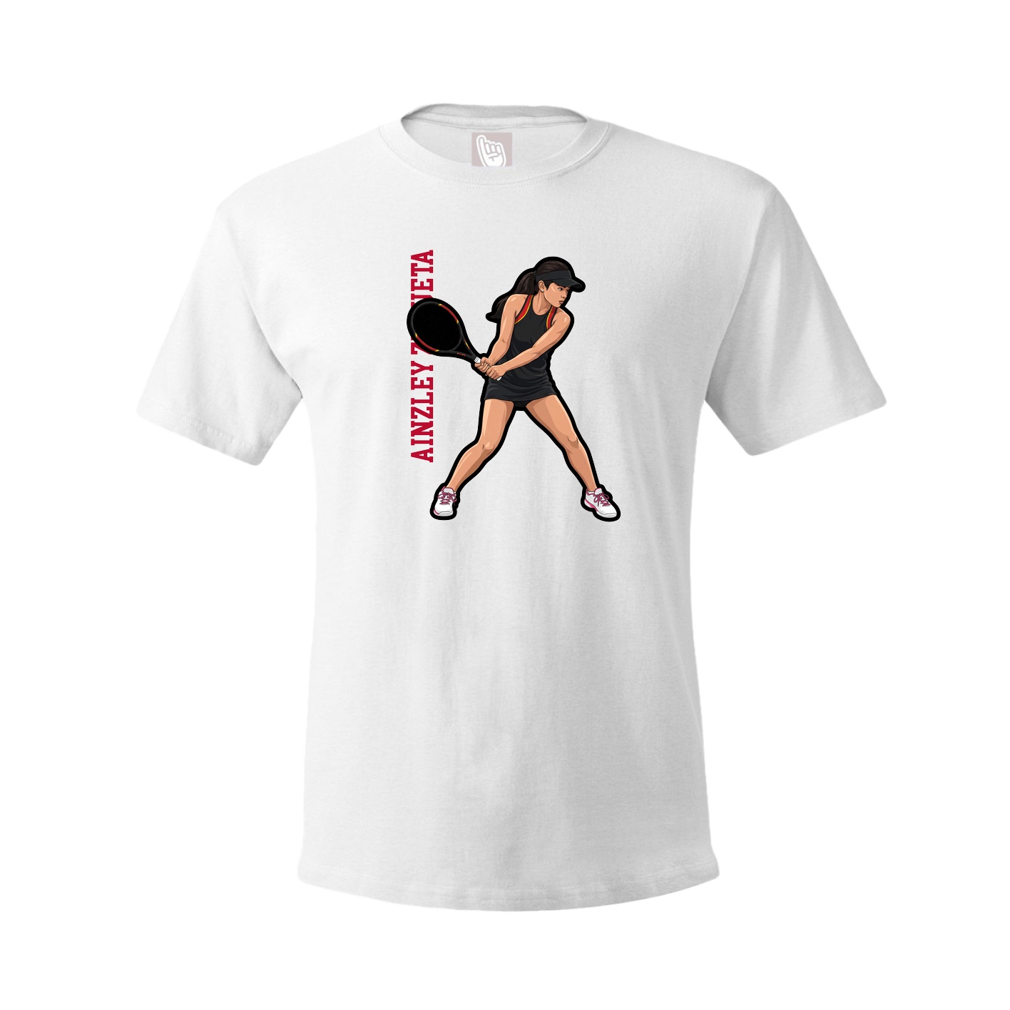 Tee — Name Vertical in White