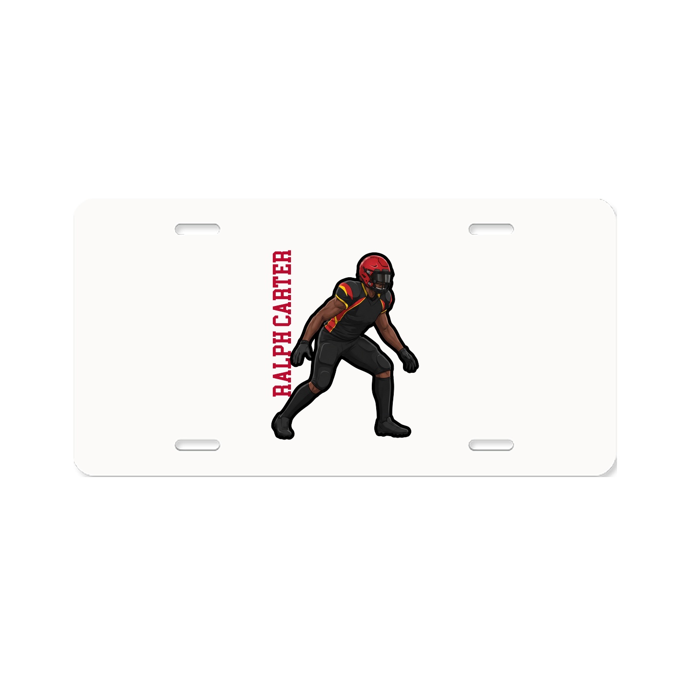 License Plate — Name Vertical in Classic