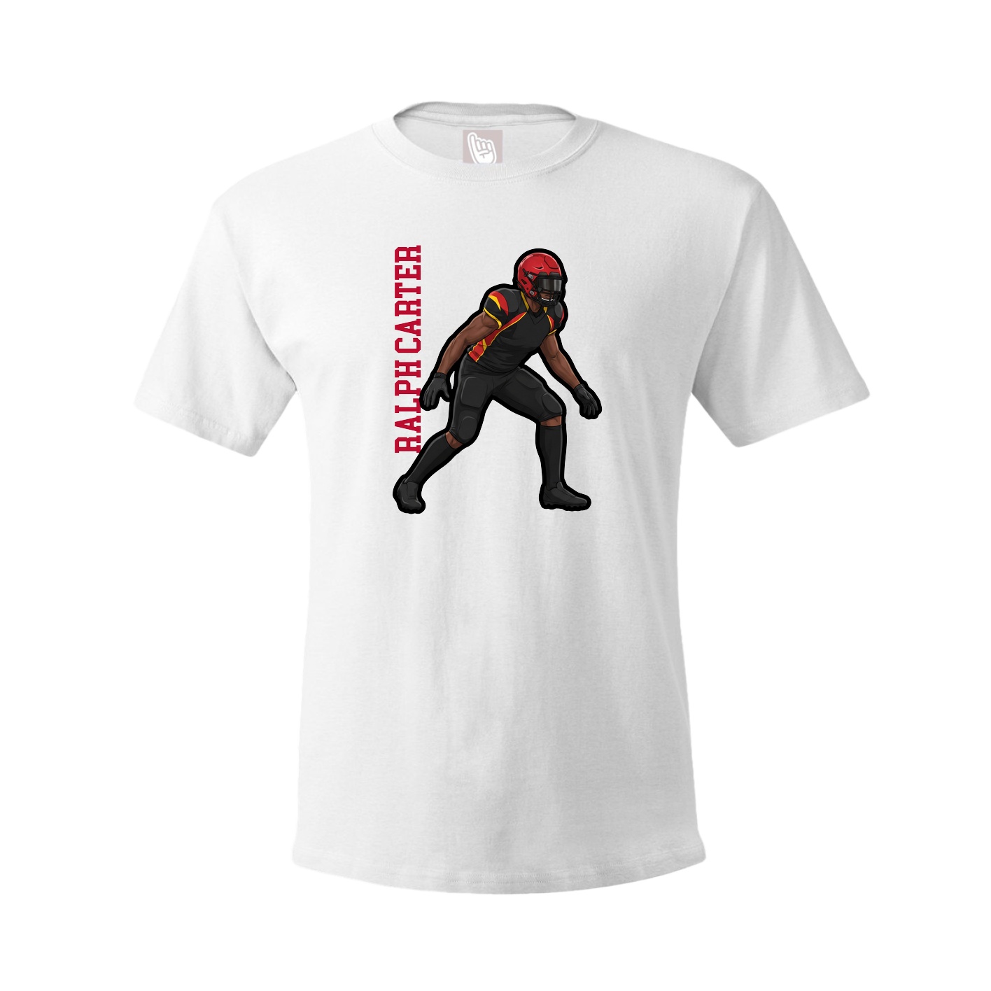 Youth Tee — Name Vertical in White