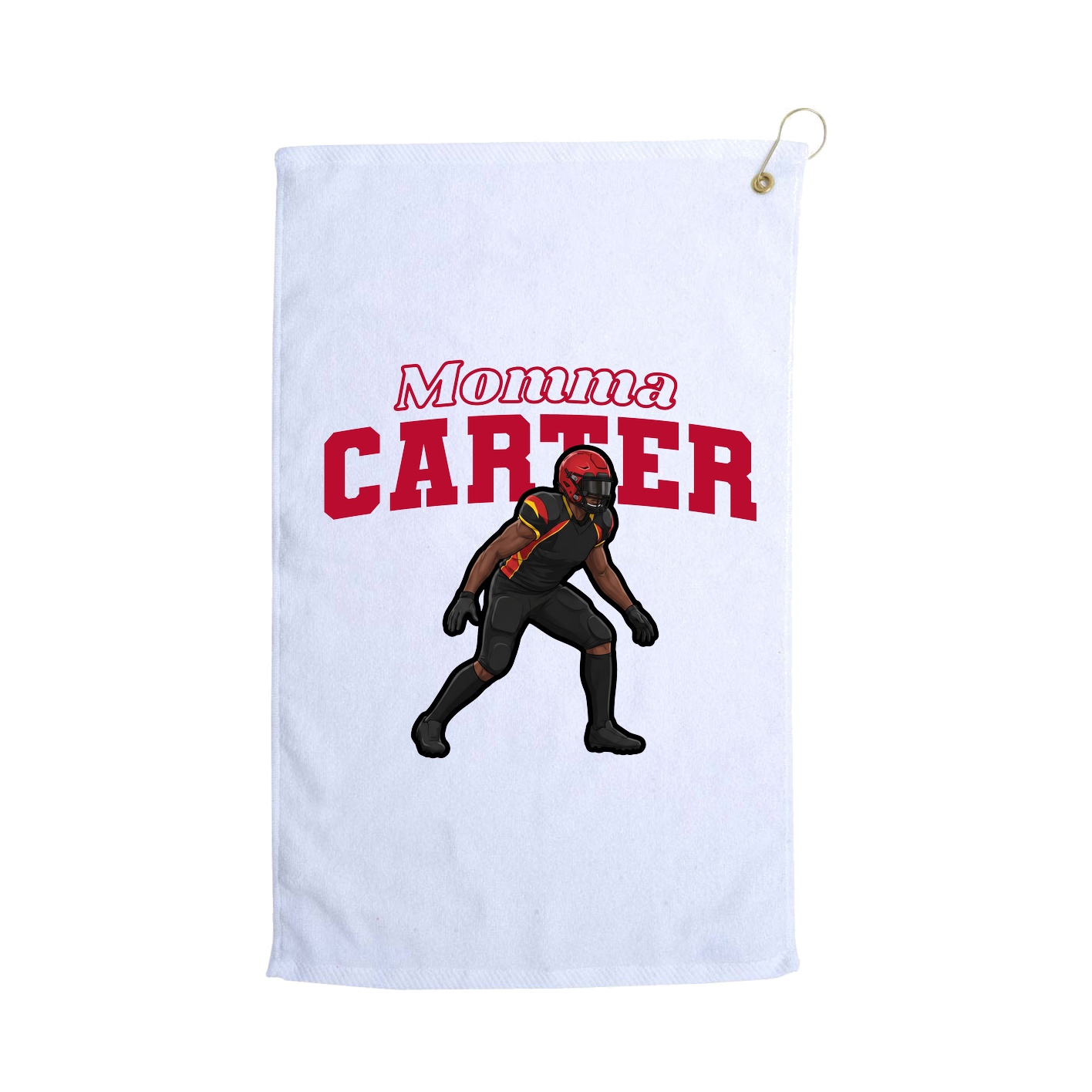 Golf Towel — Mothers Day Block in White