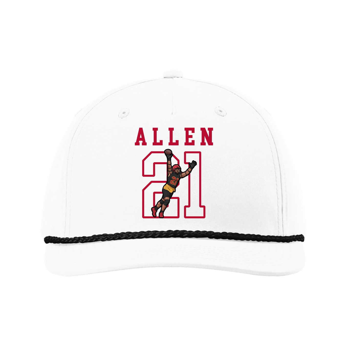 Five-Panel Classic Rope Cap — Shirsey in White