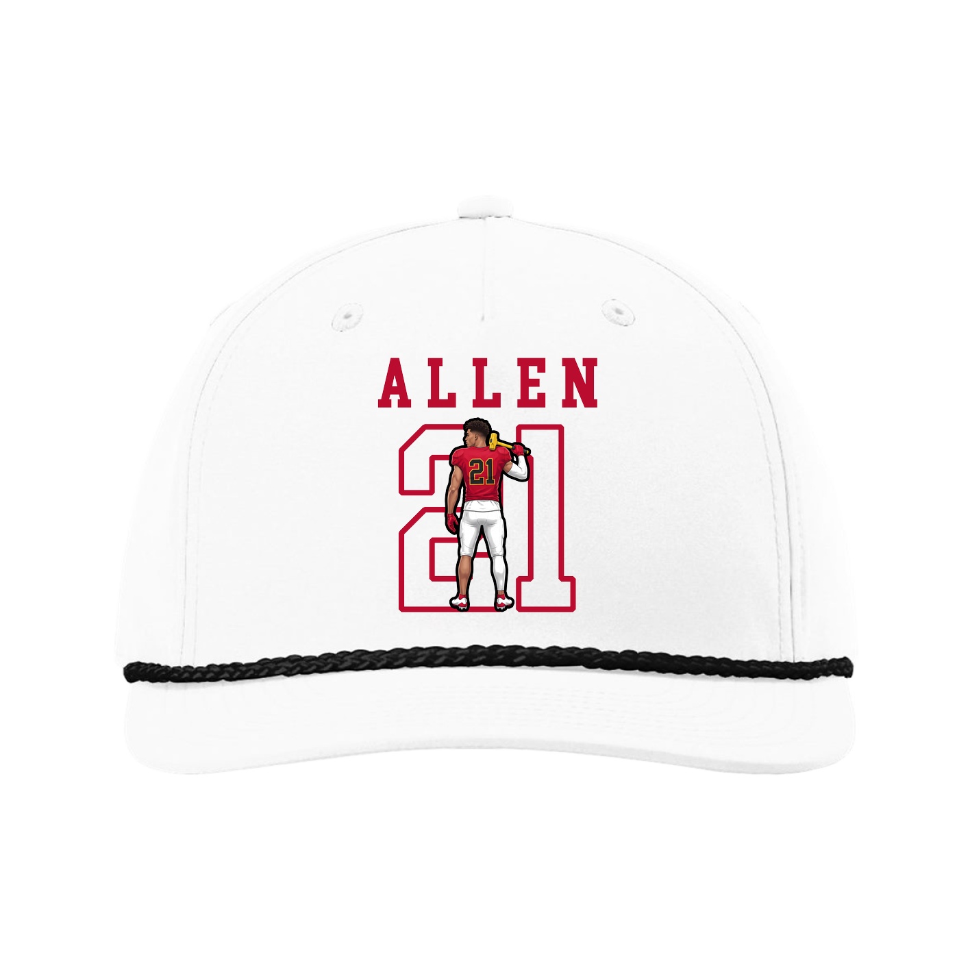 Five-Panel Classic Rope Cap — Shirsey in White