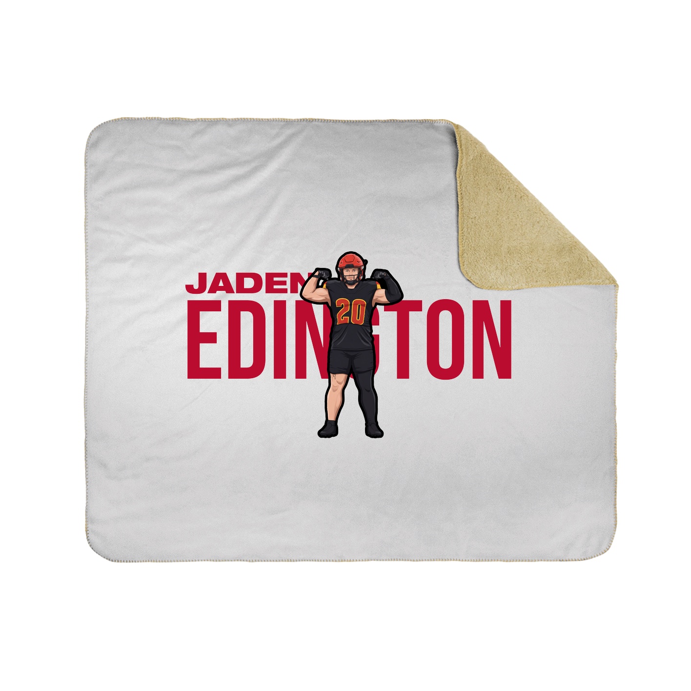 Throw Blanket — Player Name in White