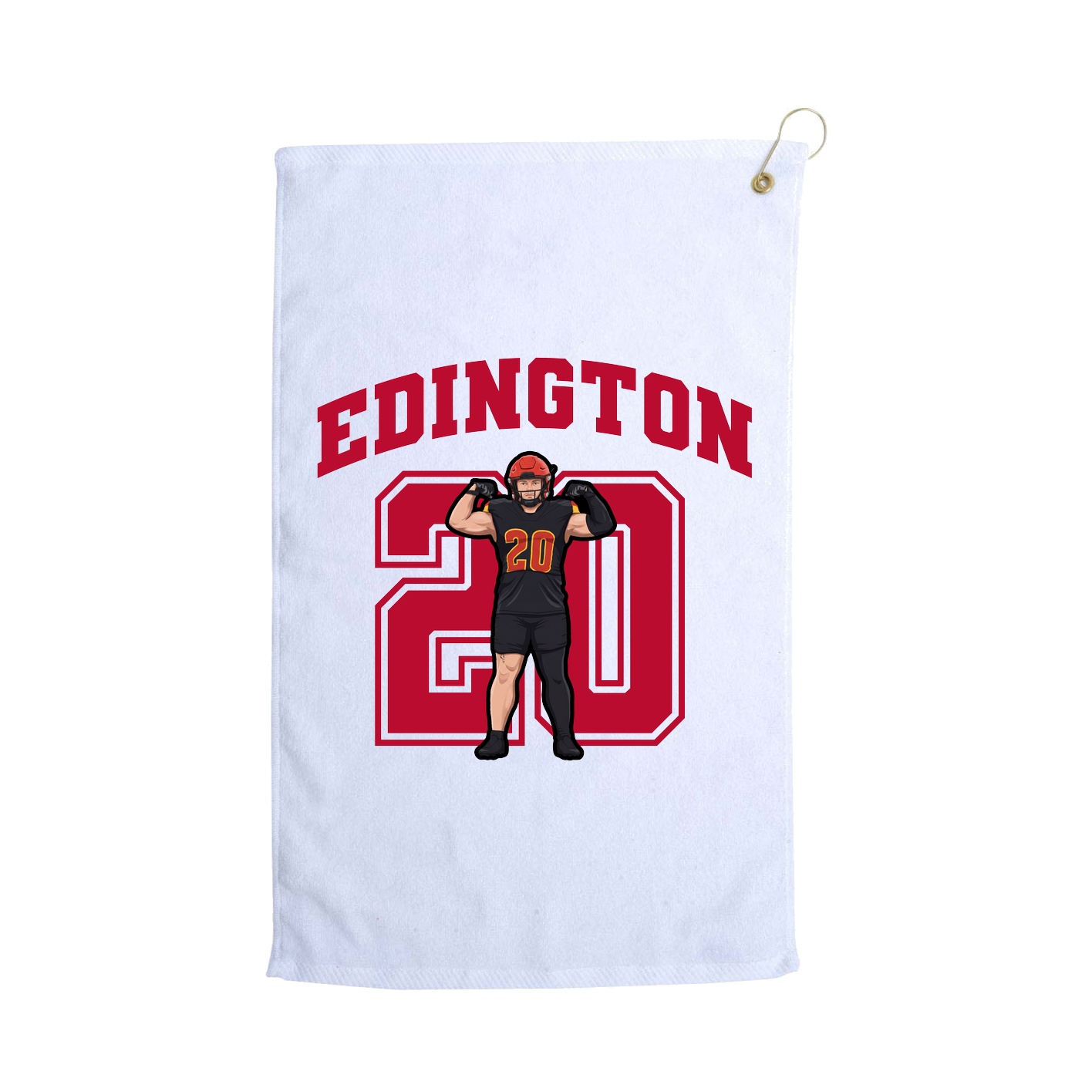 Golf Towel — Number in White