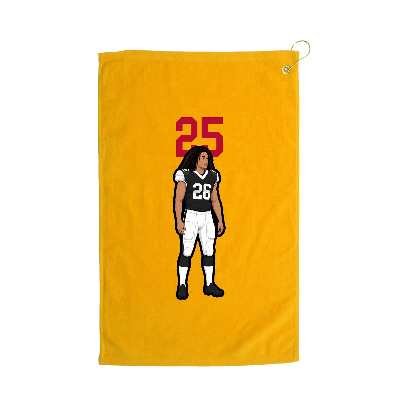 Golf Towel — Number Top in Gold