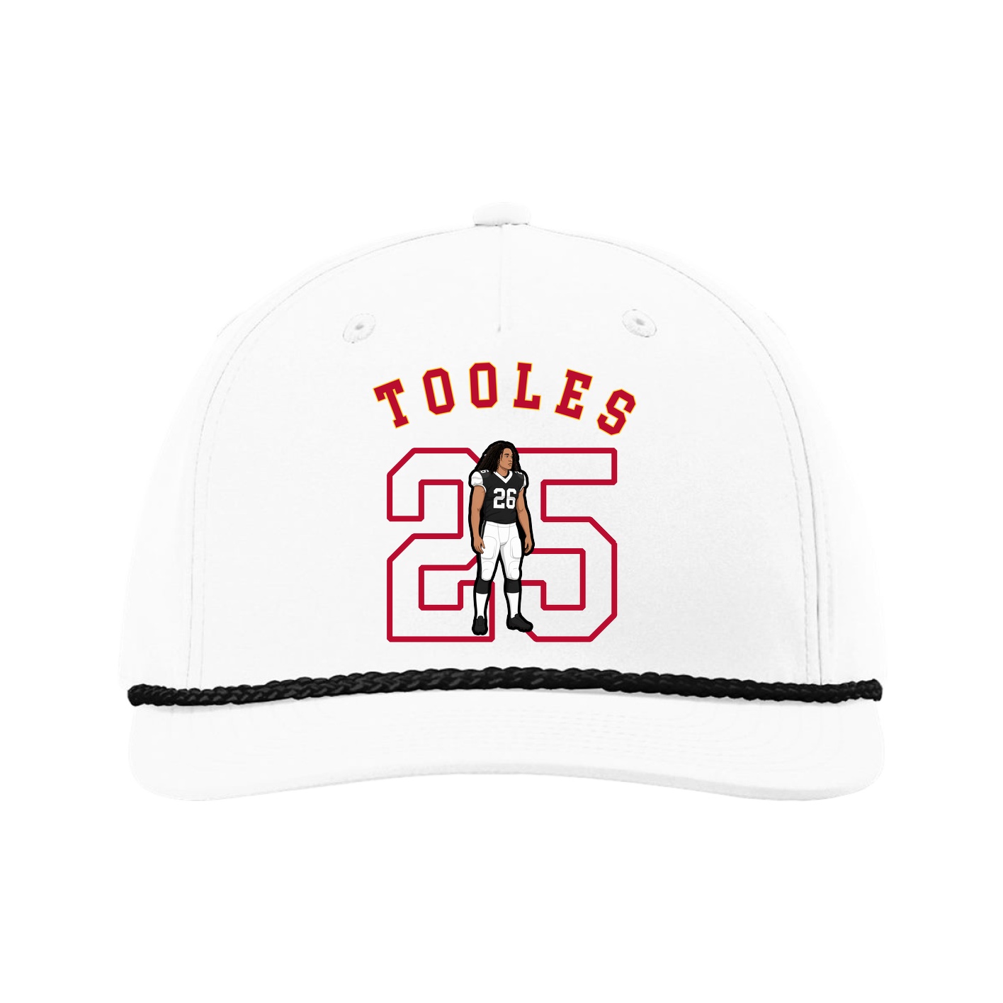 Five-Panel Classic Rope Cap — Shirsey Arch in White