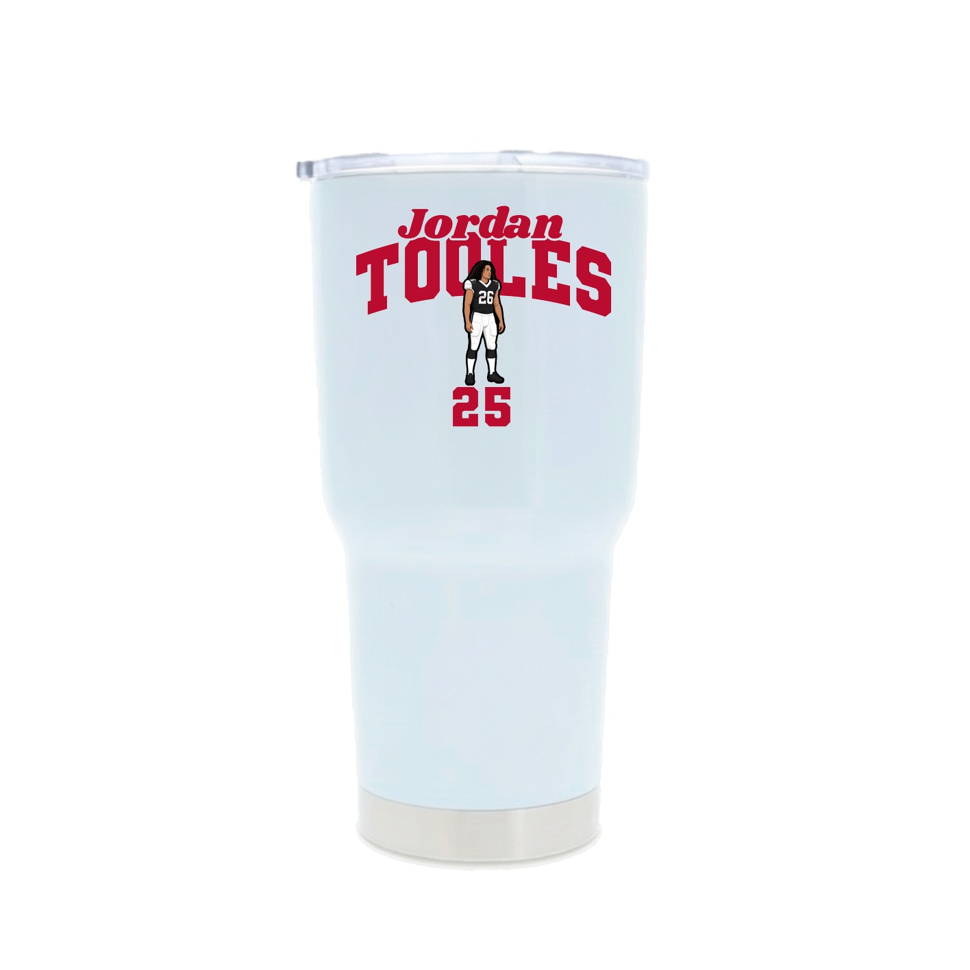 30oz Stainless Steel Tumbler — Signature Arch in White