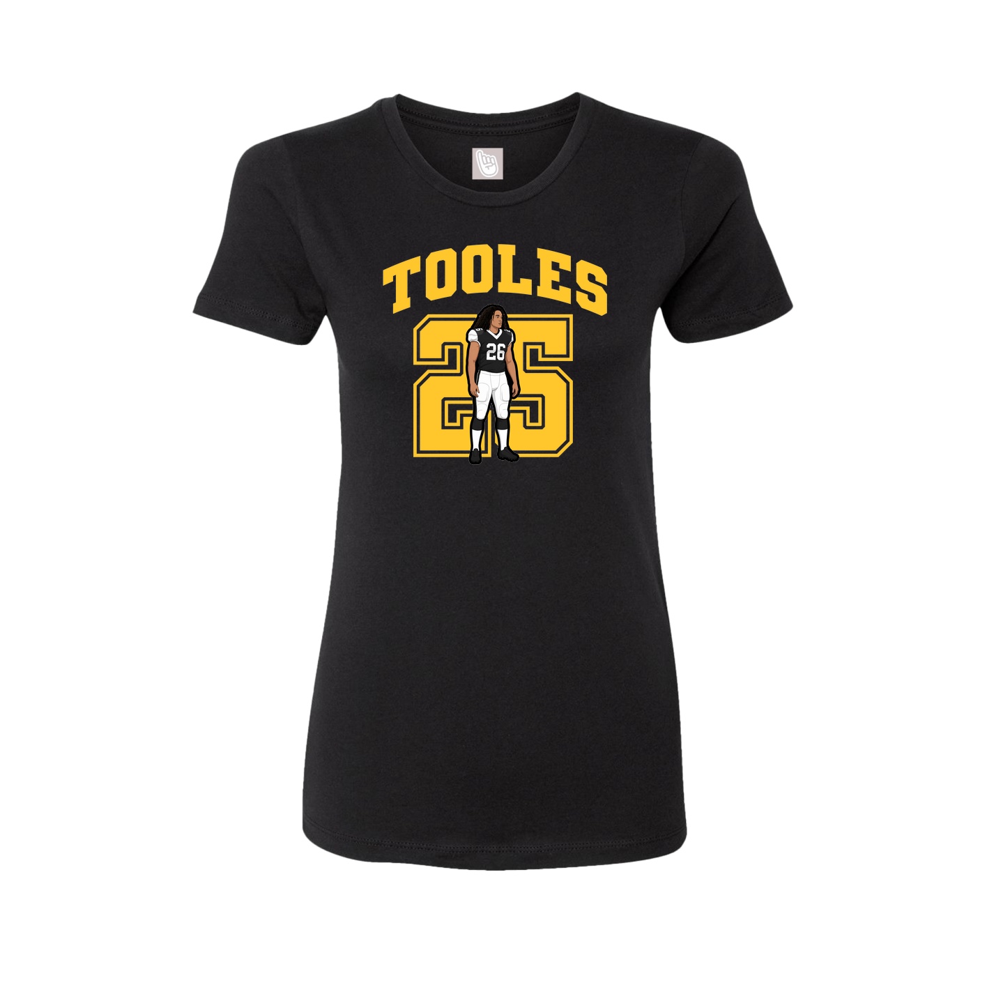 Fitted Women's Tee — Number in Black