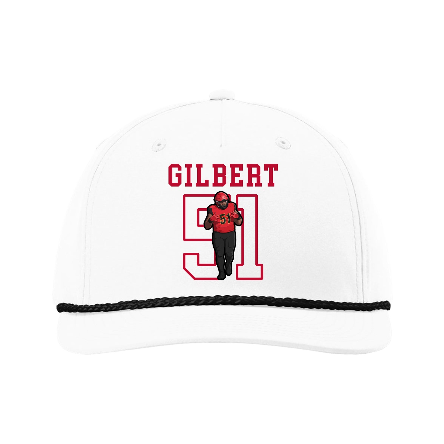 Five-Panel Classic Rope Cap — Shirsey in White