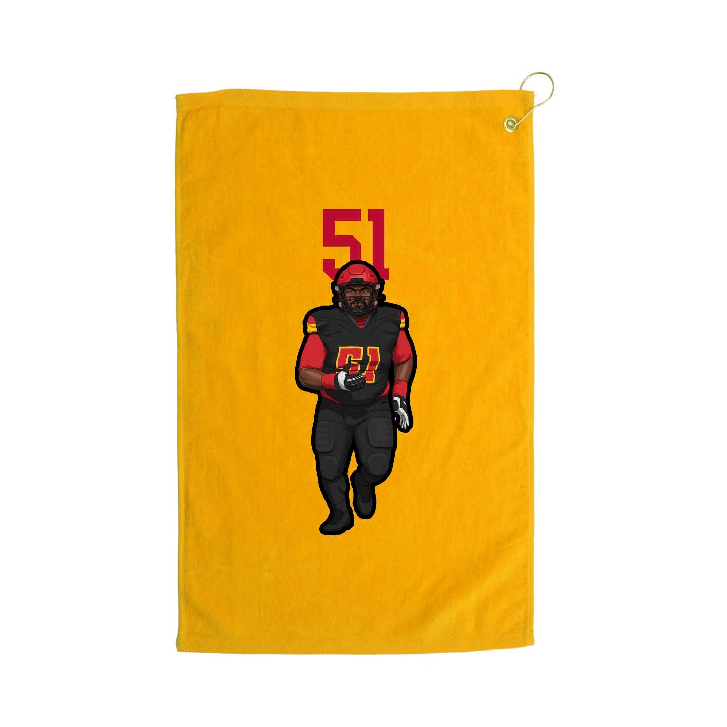Golf Towel — Number Top in Gold