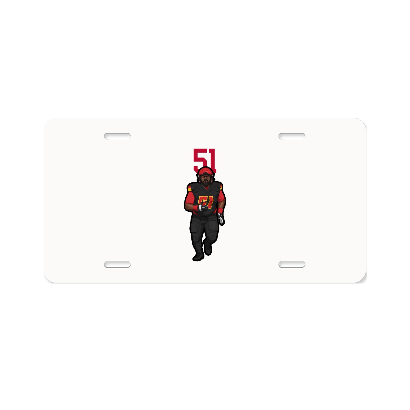 License Plate — Number Top in Classic