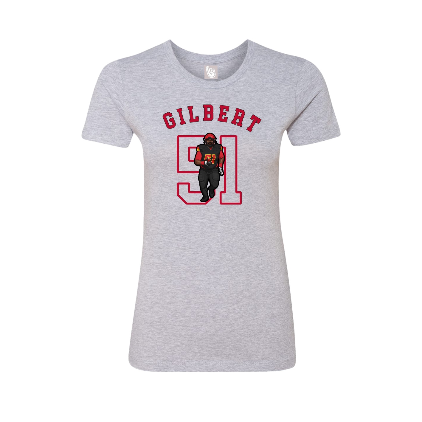 Fitted Women's Tee — Shirsey Arch in Grey