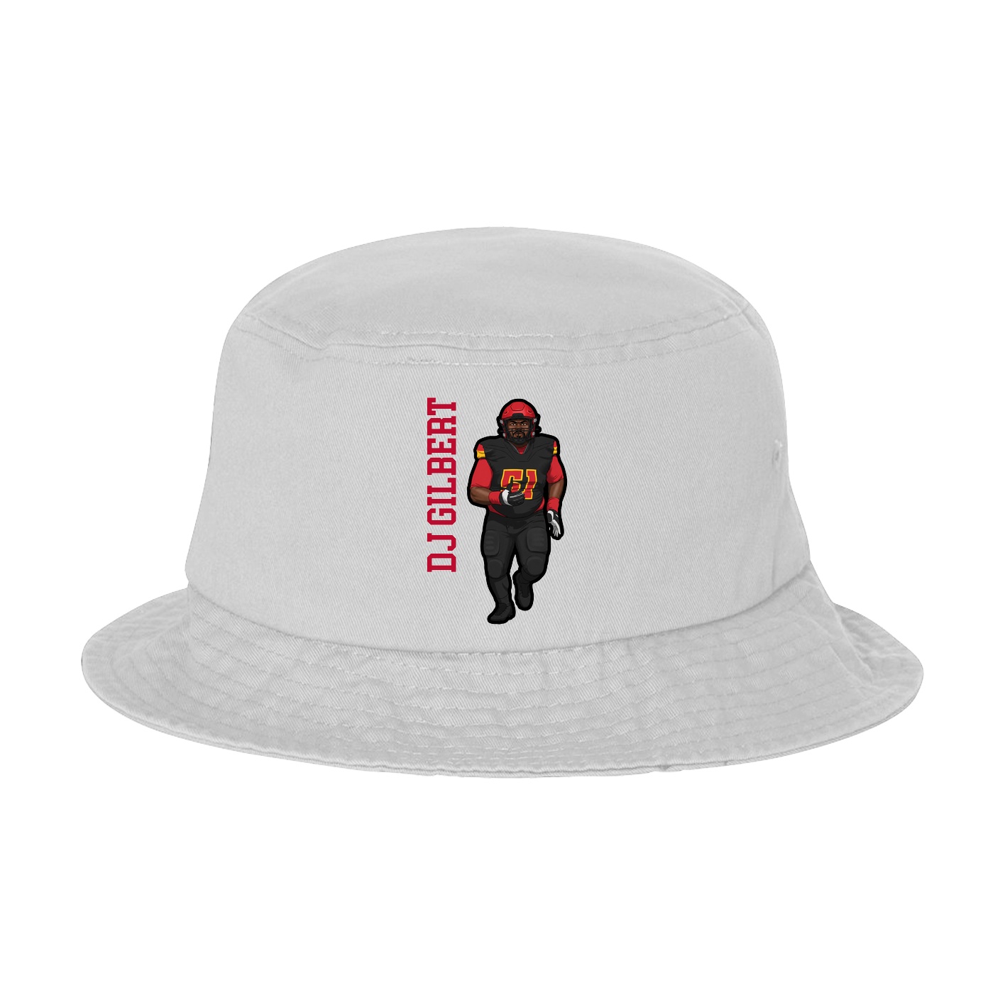 Bucket Cap — Name Vertical in White