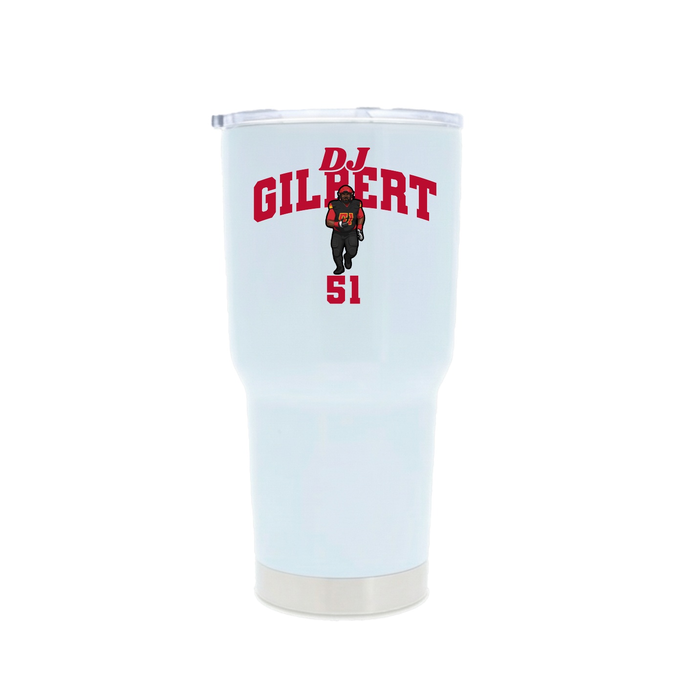 30oz Stainless Steel Tumbler — Signature Arch in White